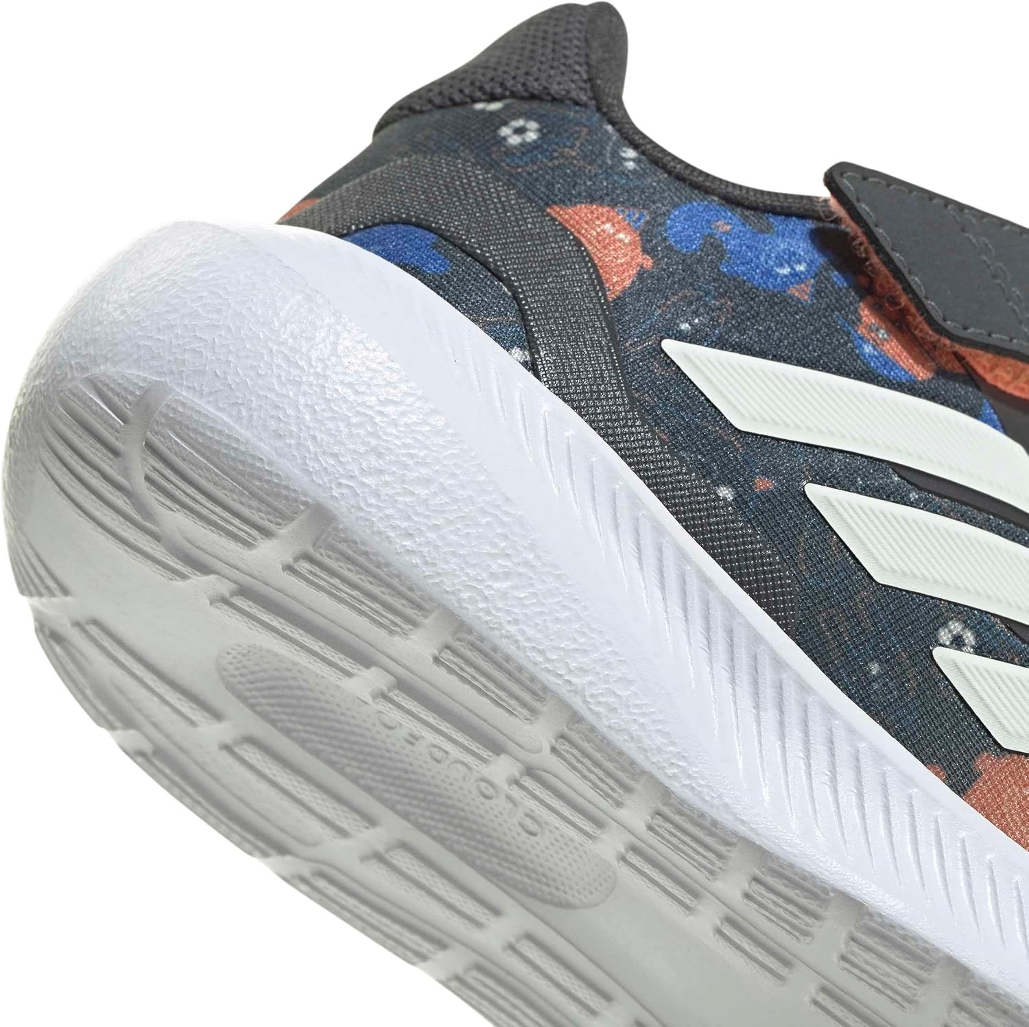 image:imageadidas BabyBoys Marvel Run Falcon 5 Elastic Lace amp StrapGreyOff WhiteRay Blue