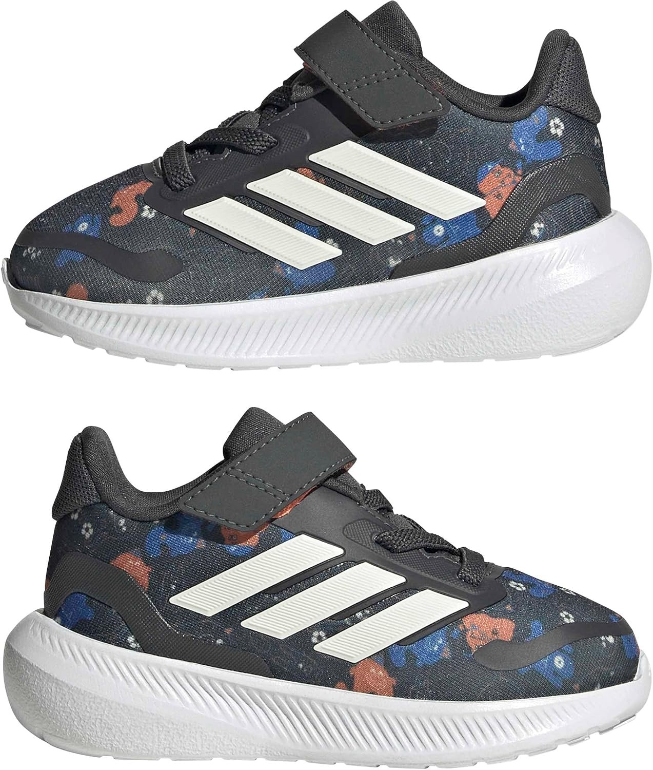 image:imageadidas BabyBoys Marvel Run Falcon 5 Elastic Lace amp StrapGreyOff WhiteRay Blue