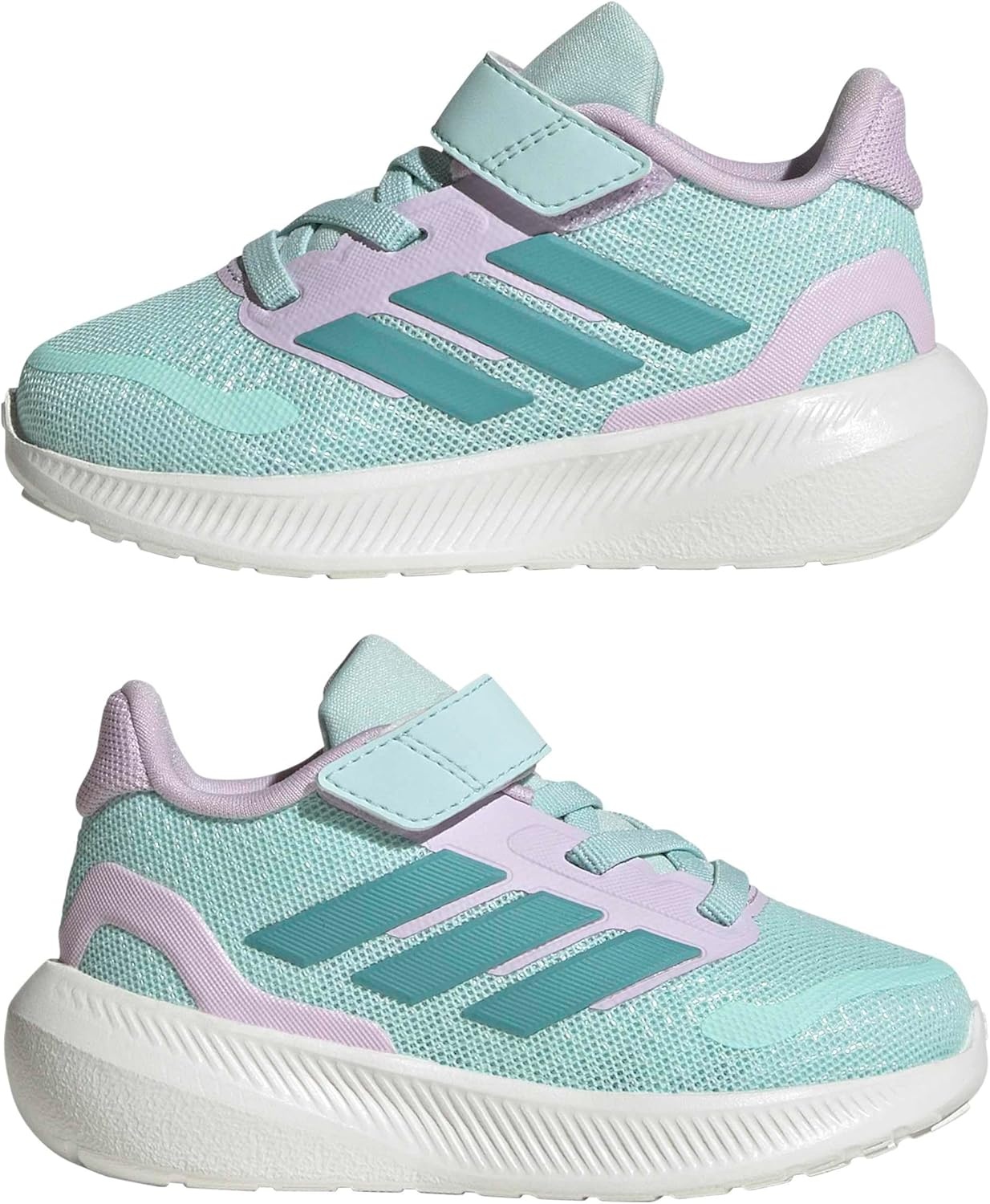 image:imageadidas BabyBoys Marvel Run Falcon 5 Elastic Lace amp StrapHalo MintMint TonIce Lavender