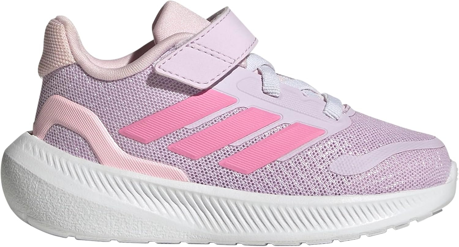 image:imageadidas BabyBoys Marvel Run Falcon 5 Elastic Lace amp StrapIce LavenderWhiteClear Pink