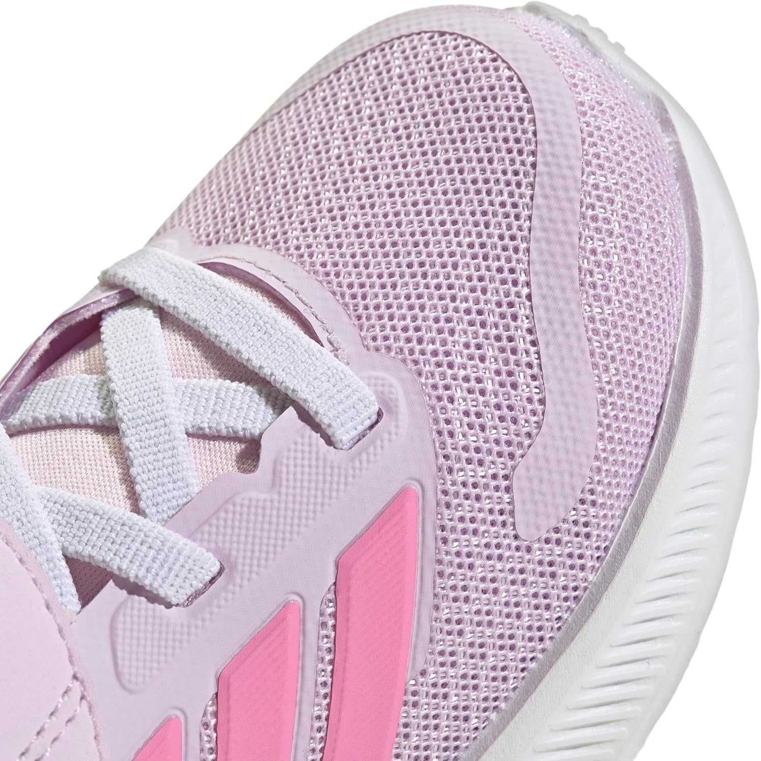 image:imageadidas BabyBoys Marvel Run Falcon 5 Elastic Lace amp StrapIce LavenderWhiteClear Pink