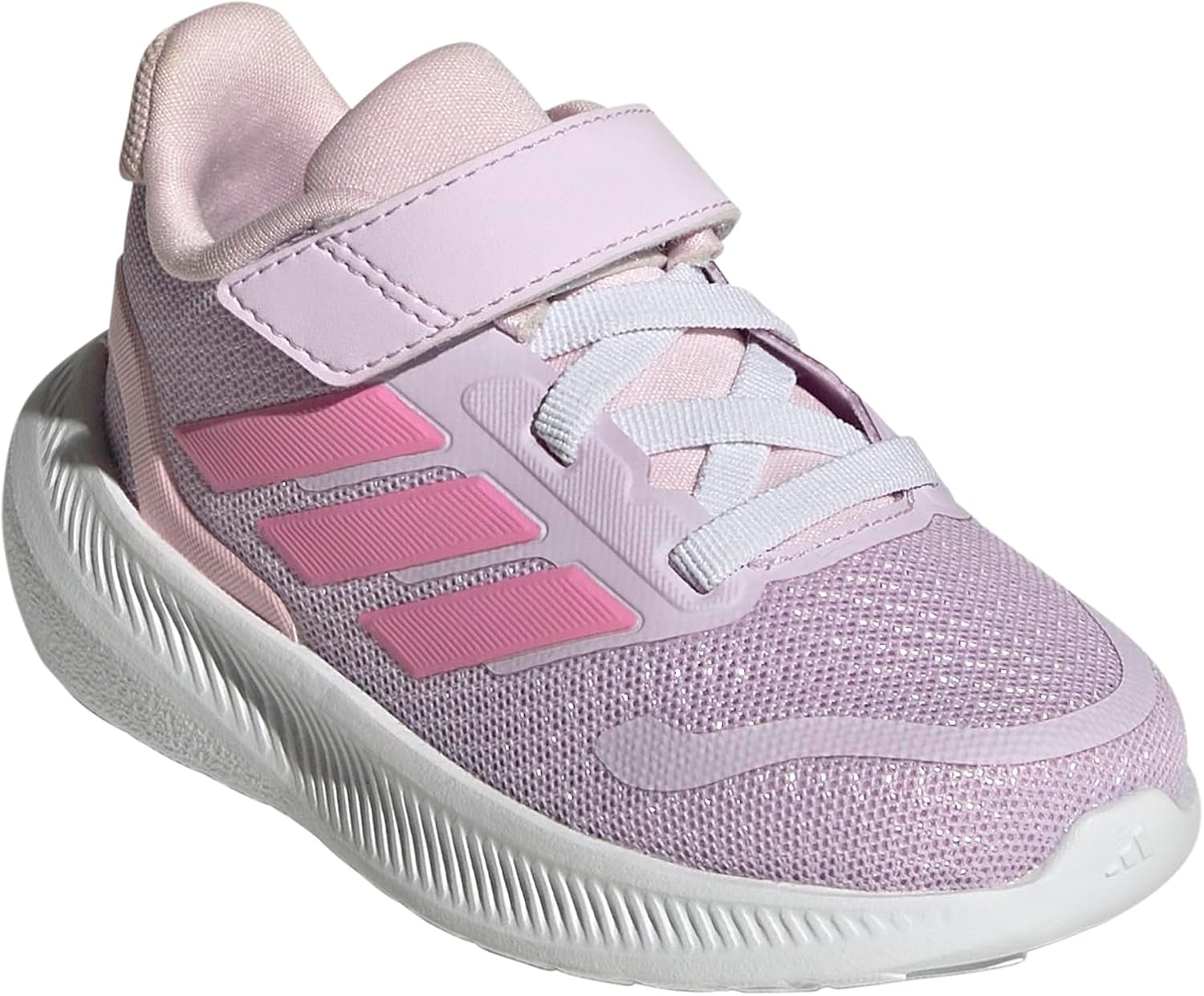 image:imageadidas BabyBoys Marvel Run Falcon 5 Elastic Lace amp StrapIce LavenderWhiteClear Pink
