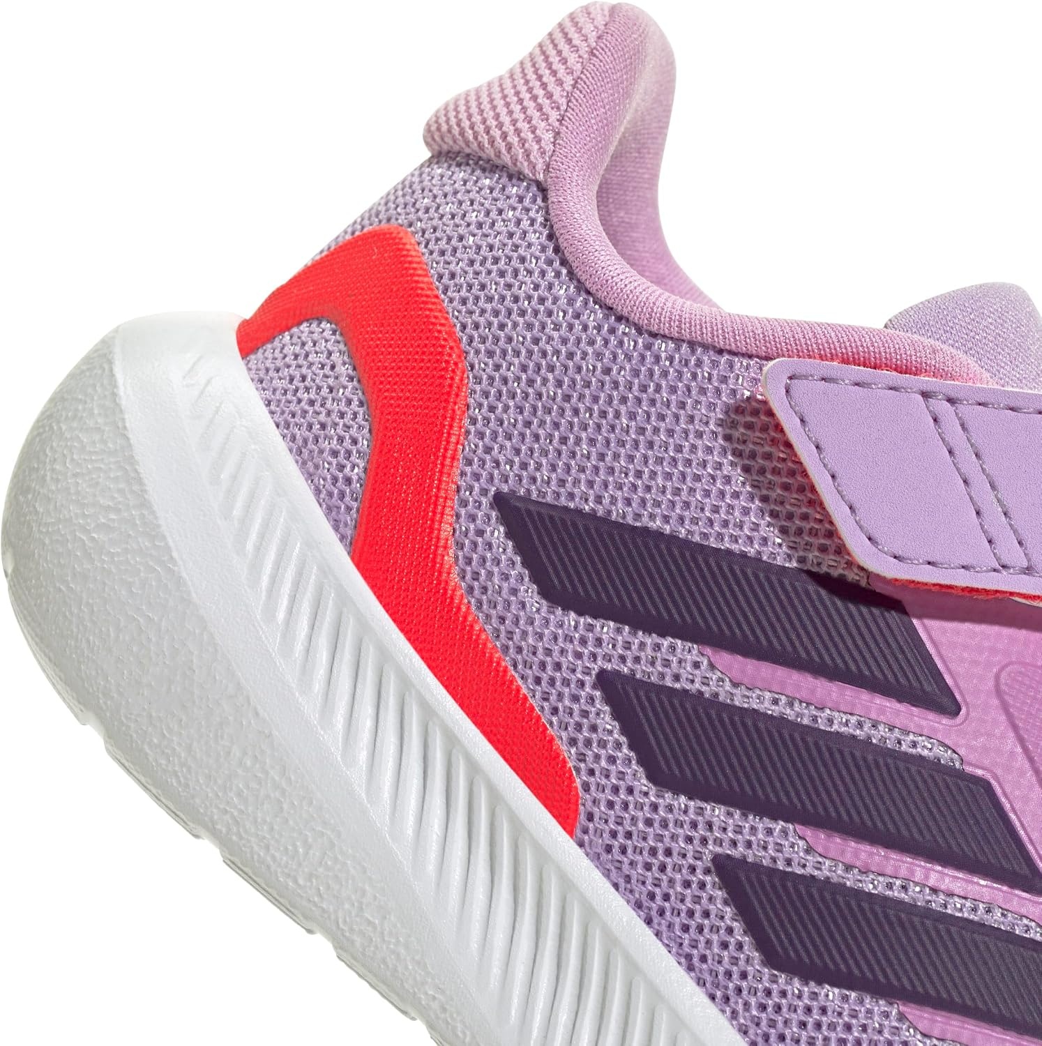 image:imageadidas BabyBoys Marvel Run Falcon 5 Elastic Lace amp StrapPowder PlumAurora PlumLucid Red