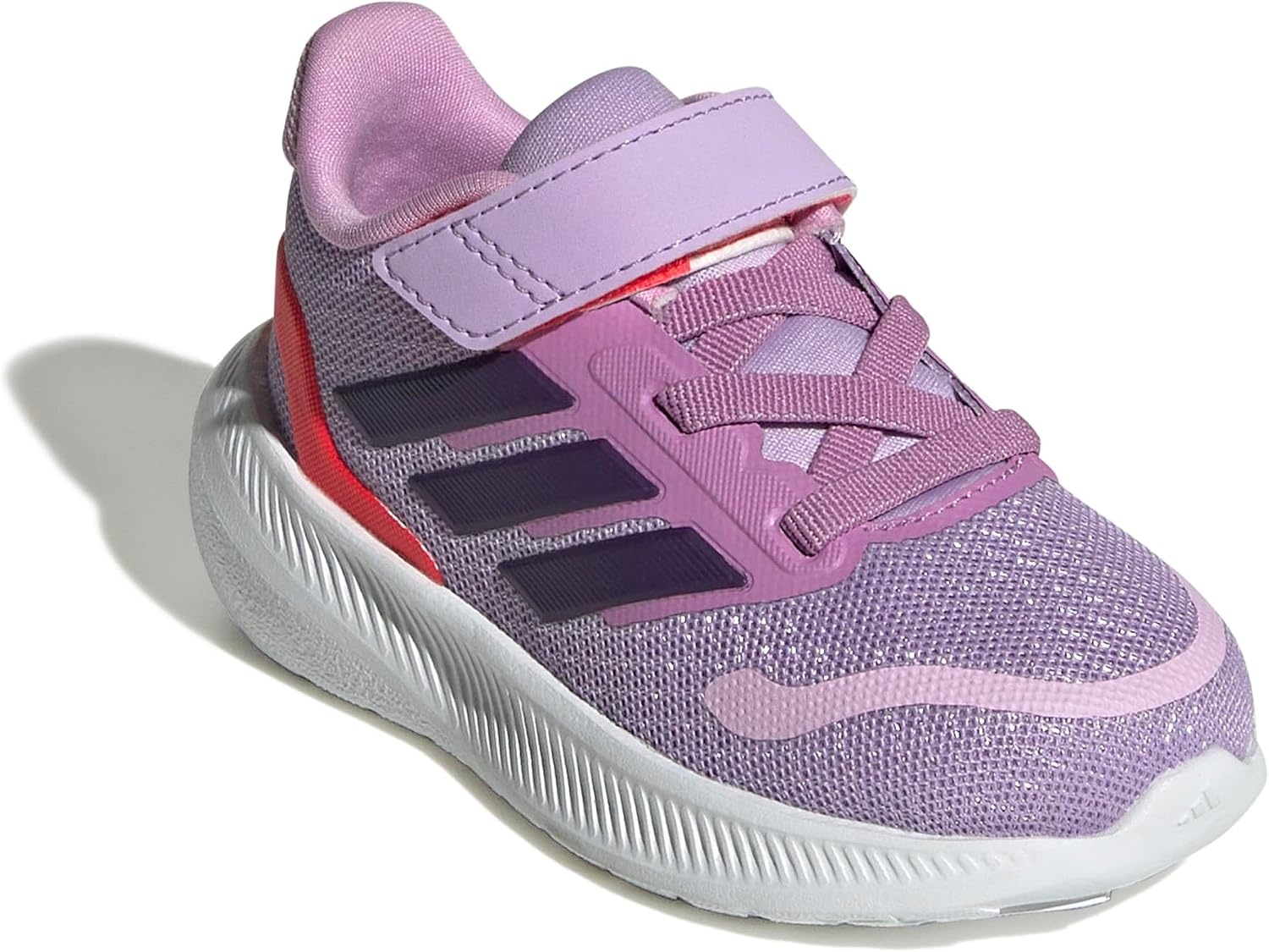 image:imageadidas BabyBoys Marvel Run Falcon 5 Elastic Lace amp StrapPowder PlumAurora PlumLucid Red