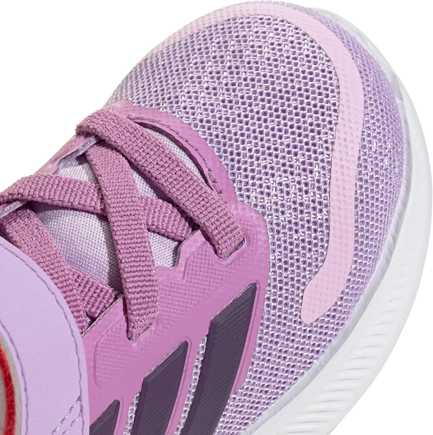 image:imageadidas BabyBoys Marvel Run Falcon 5 Elastic Lace amp StrapPowder PlumAurora PlumLucid Red