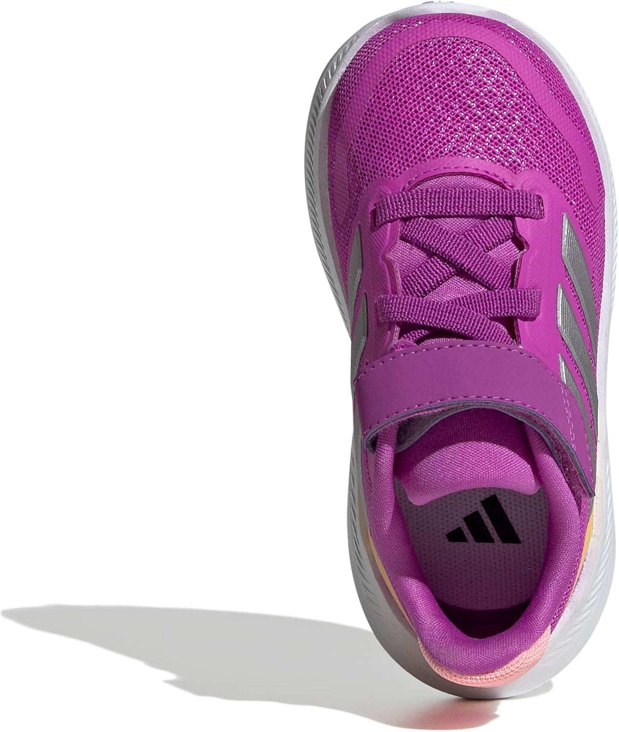 image:imageadidas BabyBoys Marvel Run Falcon 5 Elastic Lace amp StrapPurple BurstSilver MetallicSemi Spark
