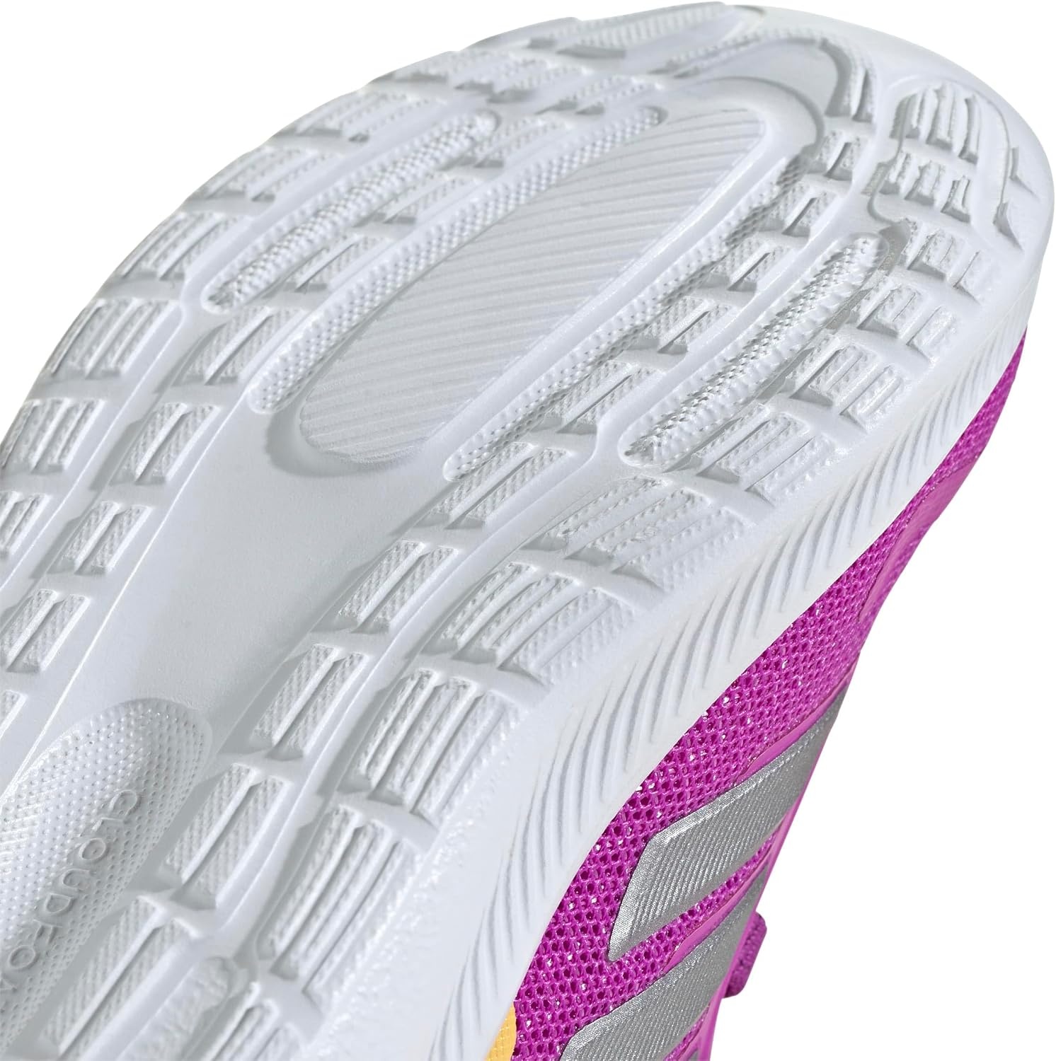 image:imageadidas BabyBoys Marvel Run Falcon 5 Elastic Lace amp StrapPurple BurstSilver MetallicSemi Spark