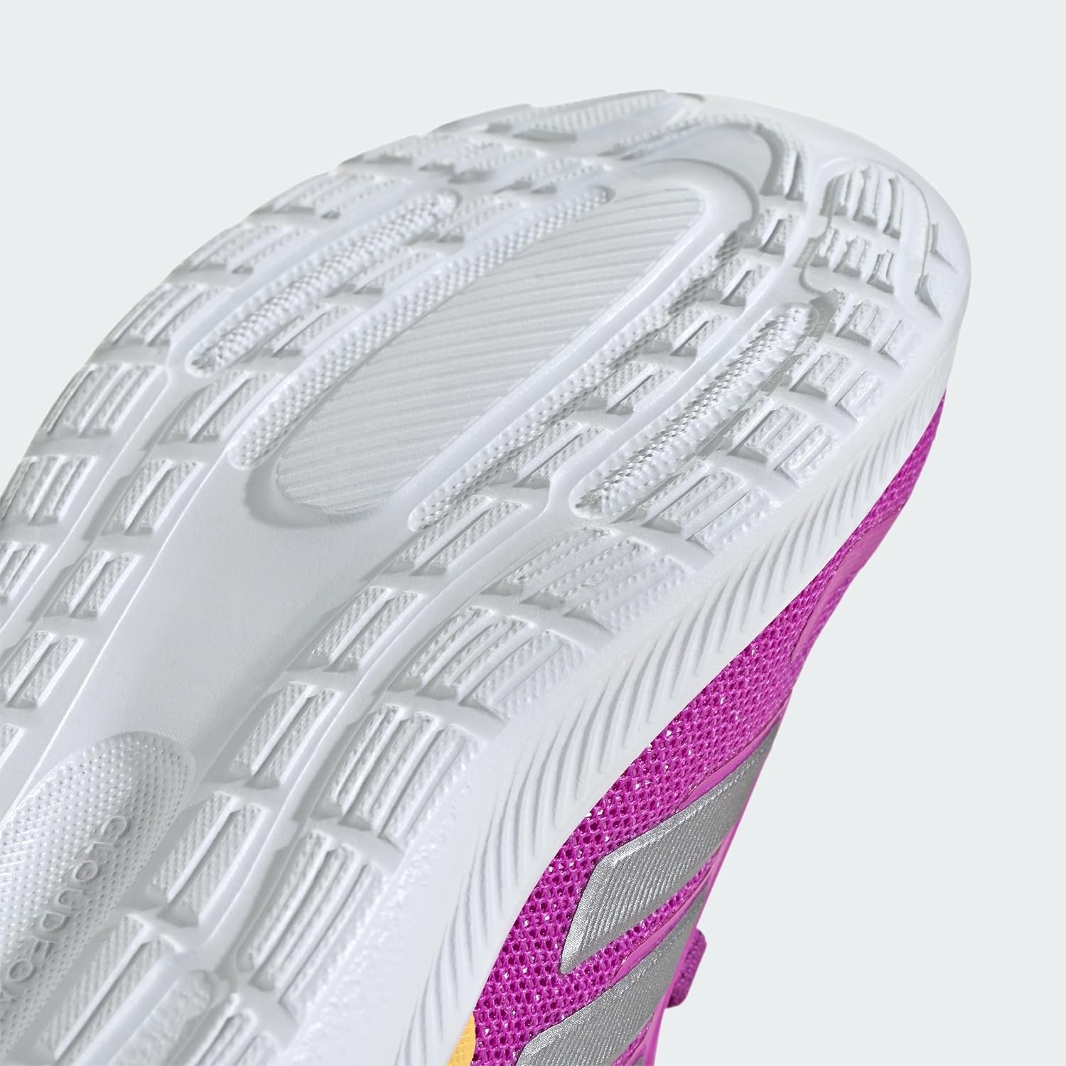 image:imageadidas BabyBoys Marvel Run Falcon 5 Elastic Lace amp StrapPurple BurstSilver MetallicSemi Spark