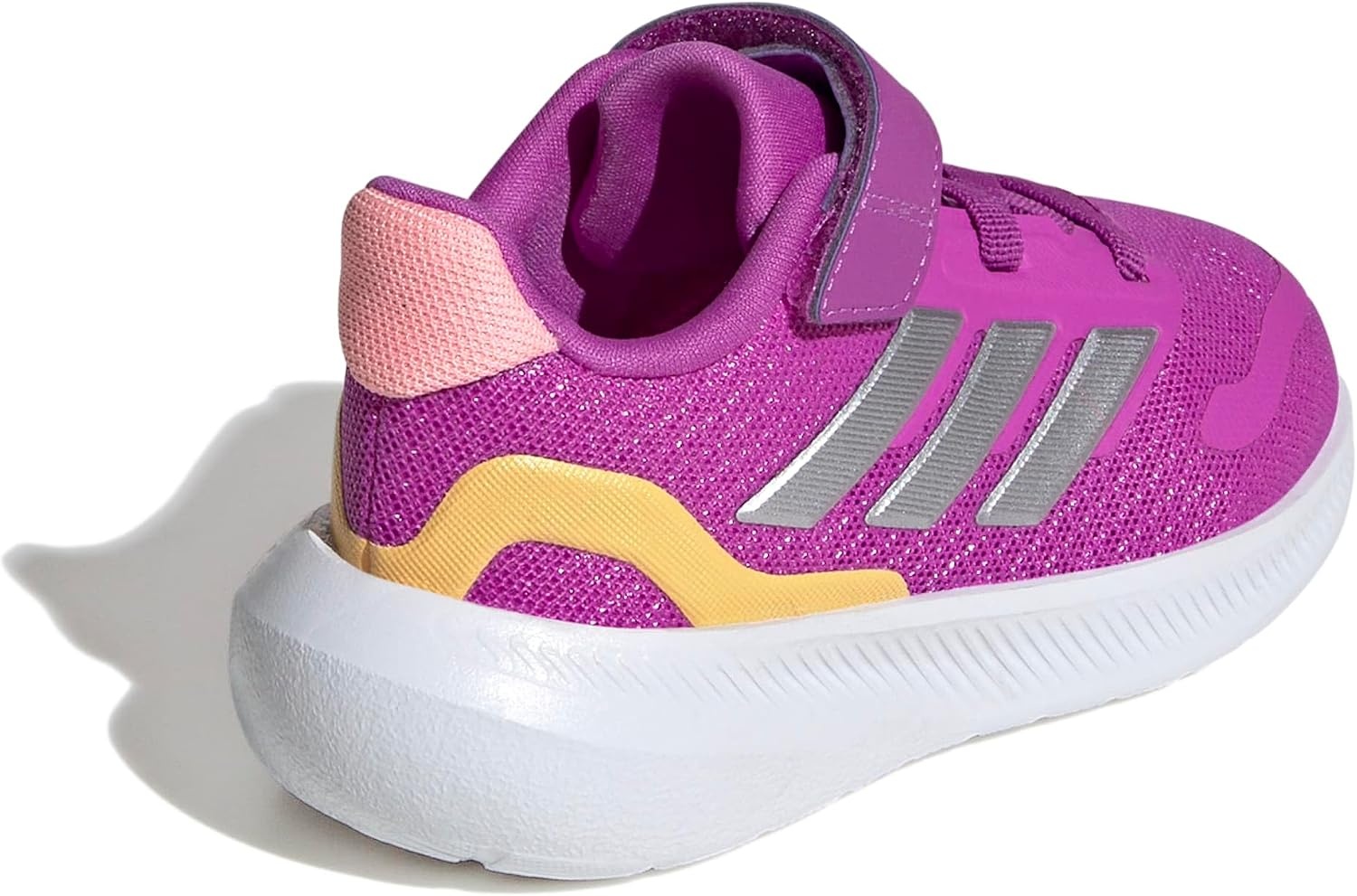 image:imageadidas BabyBoys Marvel Run Falcon 5 Elastic Lace amp StrapPurple BurstSilver MetallicSemi Spark