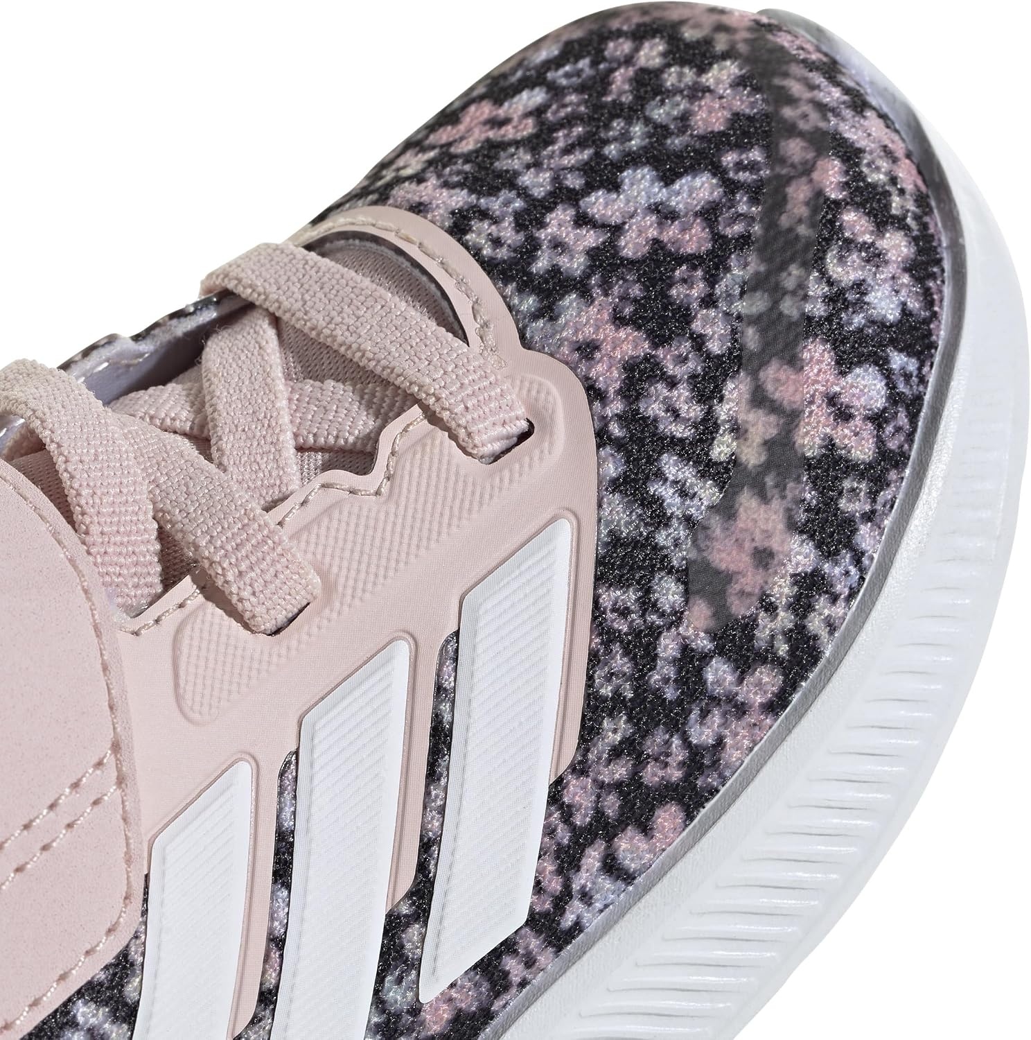 image:imageadidas BabyBoys Marvel Run Falcon 5 Elastic Lace amp StrapSandy PinkWhiteBlack