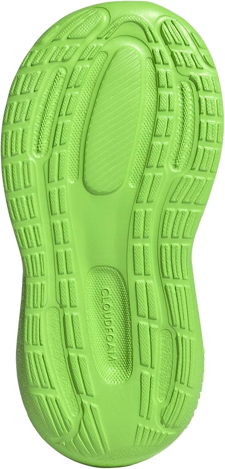image:imageadidas BabyBoys Marvel Run Falcon 5 Elastic Lace amp StrapSemi Solar GreenWhiteCollegiate PurpleMarvel