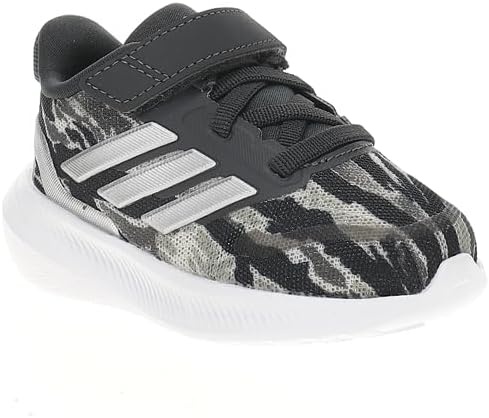 image:imageadidas BabyBoys Marvel Run Falcon 5 Elastic Lace amp StrapSilver PebbleSilver MetallicCarbon
