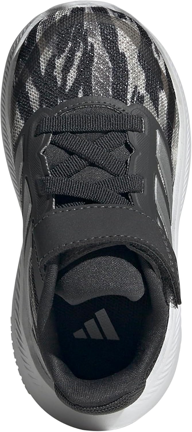 image:imageadidas BabyBoys Marvel Run Falcon 5 Elastic Lace amp StrapSilver PebbleSilver MetallicCarbon