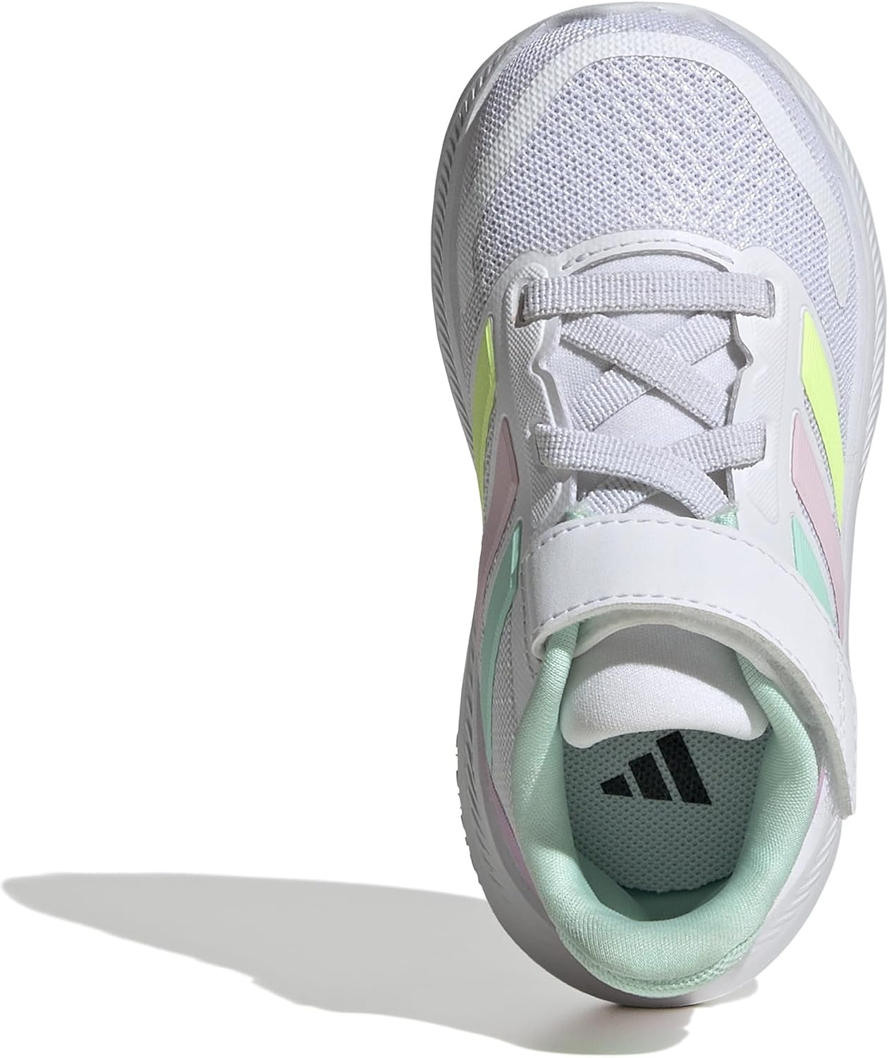 image:imageadidas BabyBoys Marvel Run Falcon 5 Elastic Lace amp StrapWhiteClear MintClear Pink