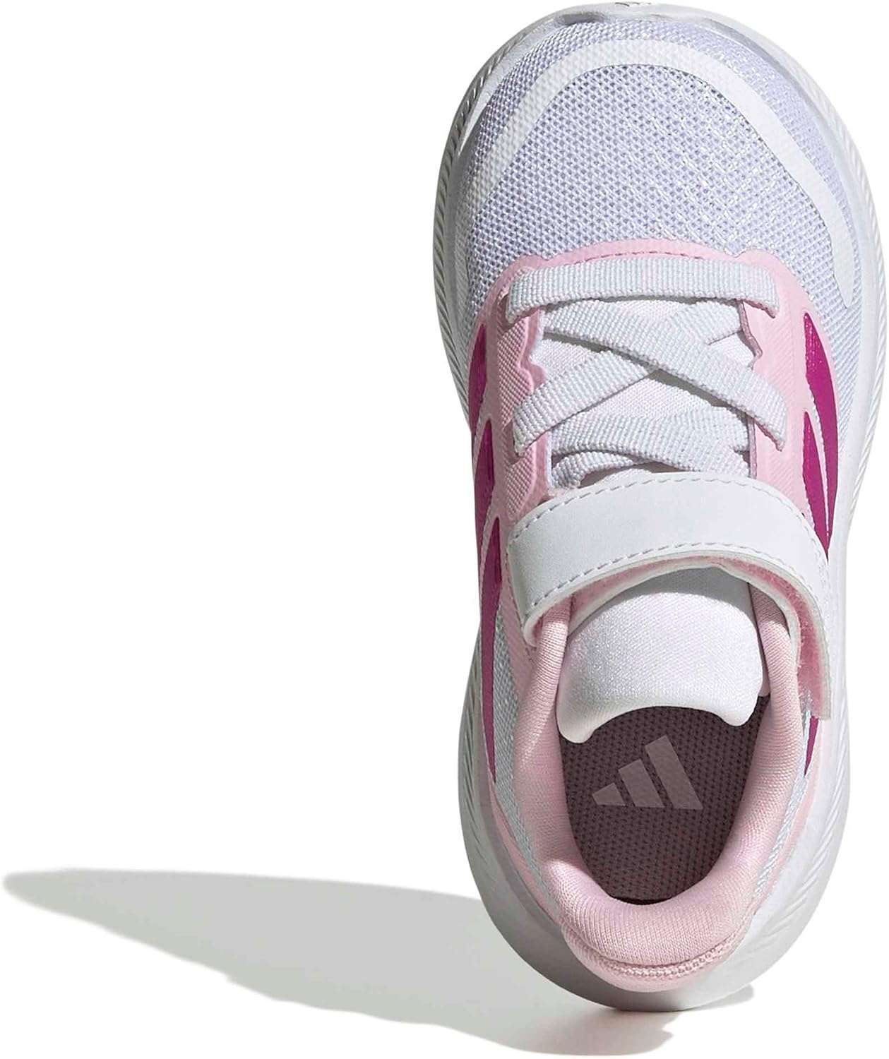 image:imageadidas BabyBoys Marvel Run Falcon 5 Elastic Lace amp StrapWhiteClear PinkGrey