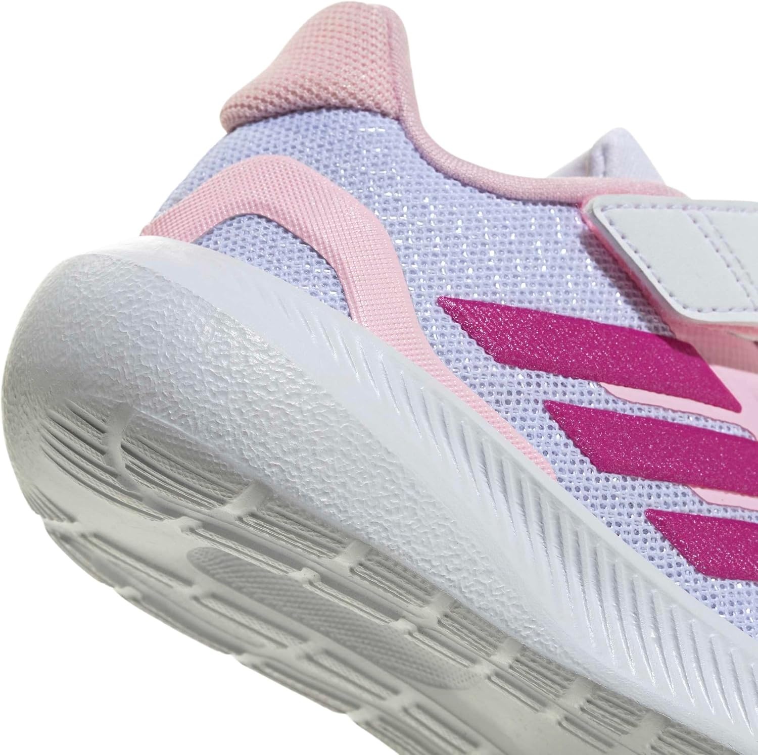image:imageadidas BabyBoys Marvel Run Falcon 5 Elastic Lace amp StrapWhiteClear PinkGrey