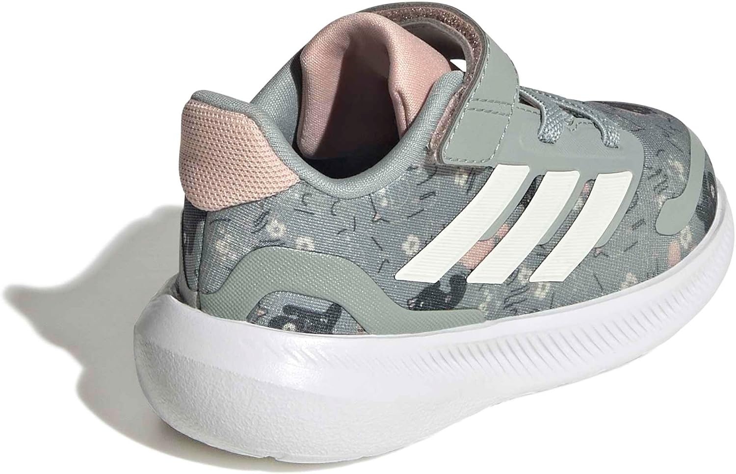 image:imageadidas BabyBoys Marvel Run Falcon 5 Elastic Lace amp StrapWonder SageOff WhiteBlush Pink