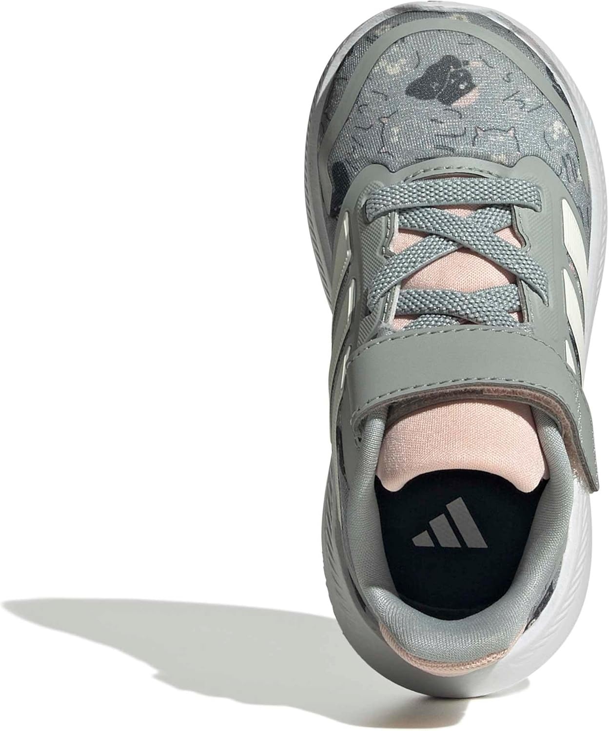 image:imageadidas BabyBoys Marvel Run Falcon 5 Elastic Lace amp StrapWonder SageOff WhiteBlush Pink