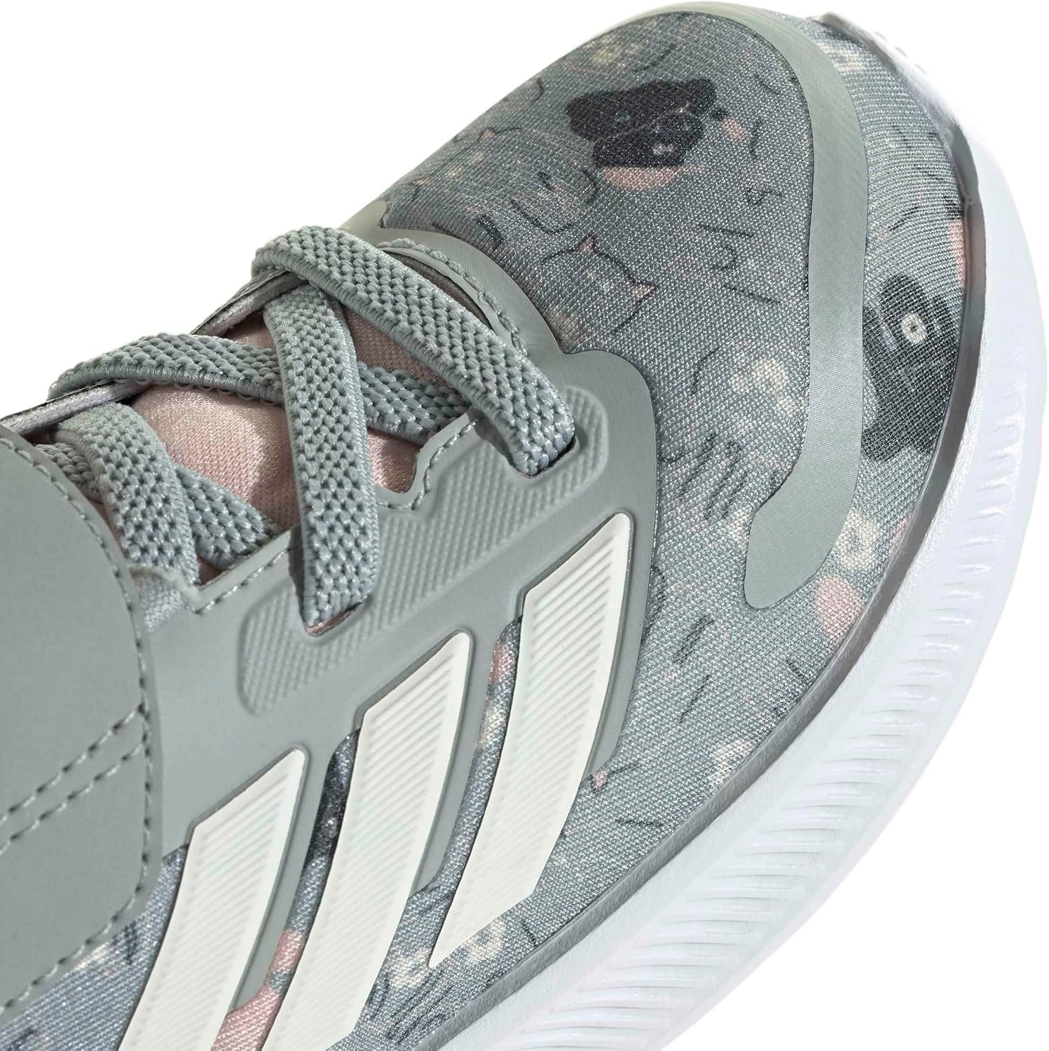 image:imageadidas BabyBoys Marvel Run Falcon 5 Elastic Lace amp StrapWonder SageOff WhiteBlush Pink