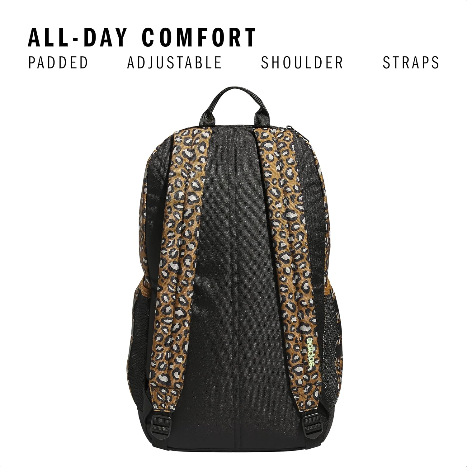 image:imageadidas Classic 3Stripe Backpack for Laptop School and Travel 28LCheetah Bronze StrataBlackPulse Lime Green40