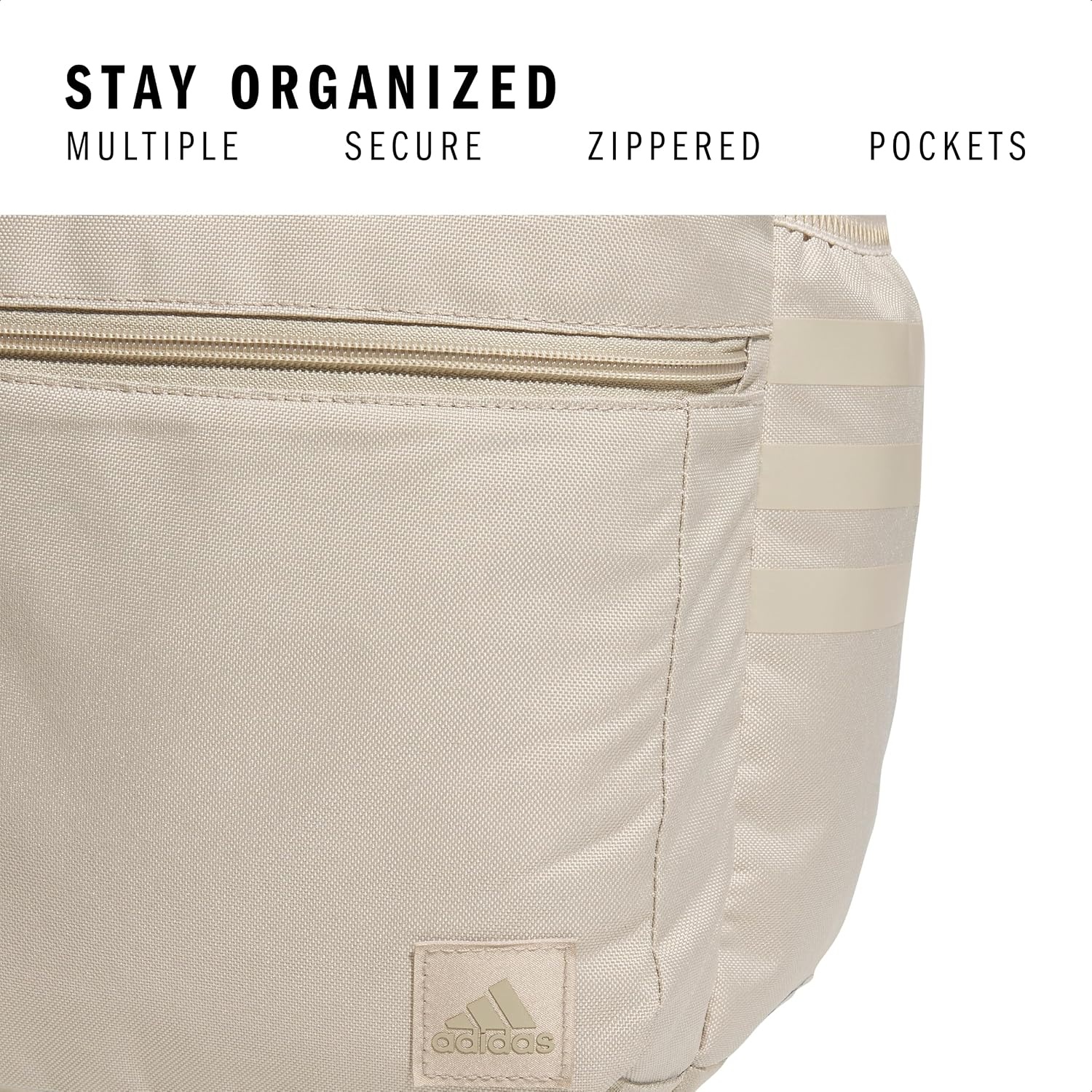 image:imageadidas Classic 3Stripe Backpack for Laptop School and Travel 28LClay BrownOnix Grey50