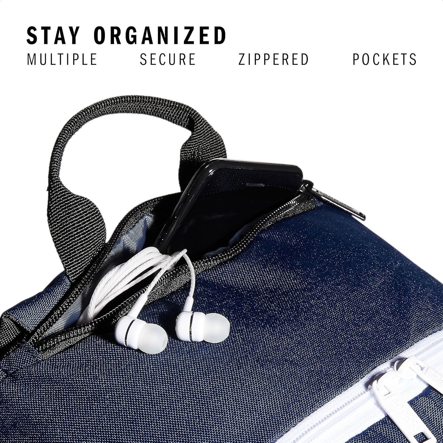 image:imageadidas Classic 3Stripe Backpack for Laptop School and Travel 28LCollegiate NavyJersey Onix GreyWhite40