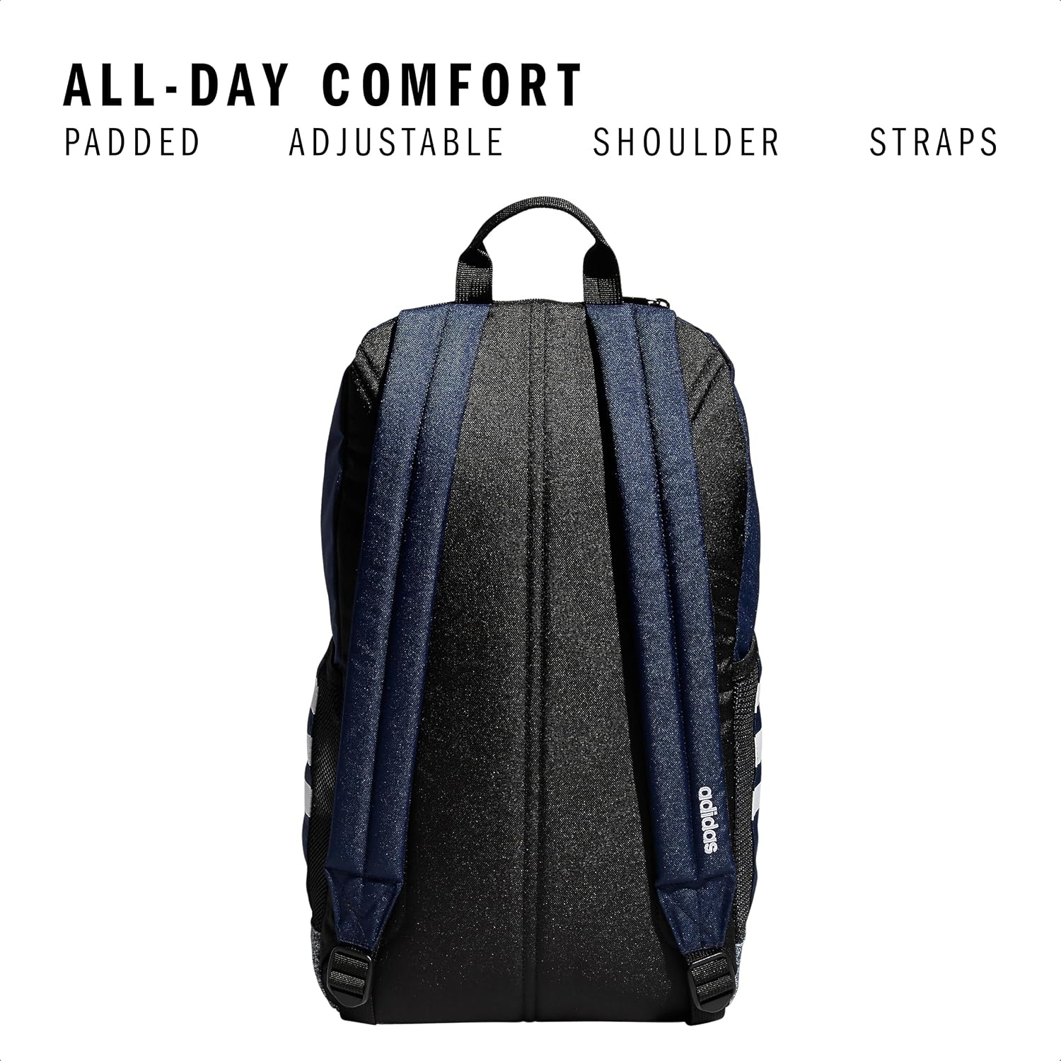 image:imageadidas Classic 3Stripe Backpack for Laptop School and Travel 28LCollegiate NavyJersey Onix GreyWhite40