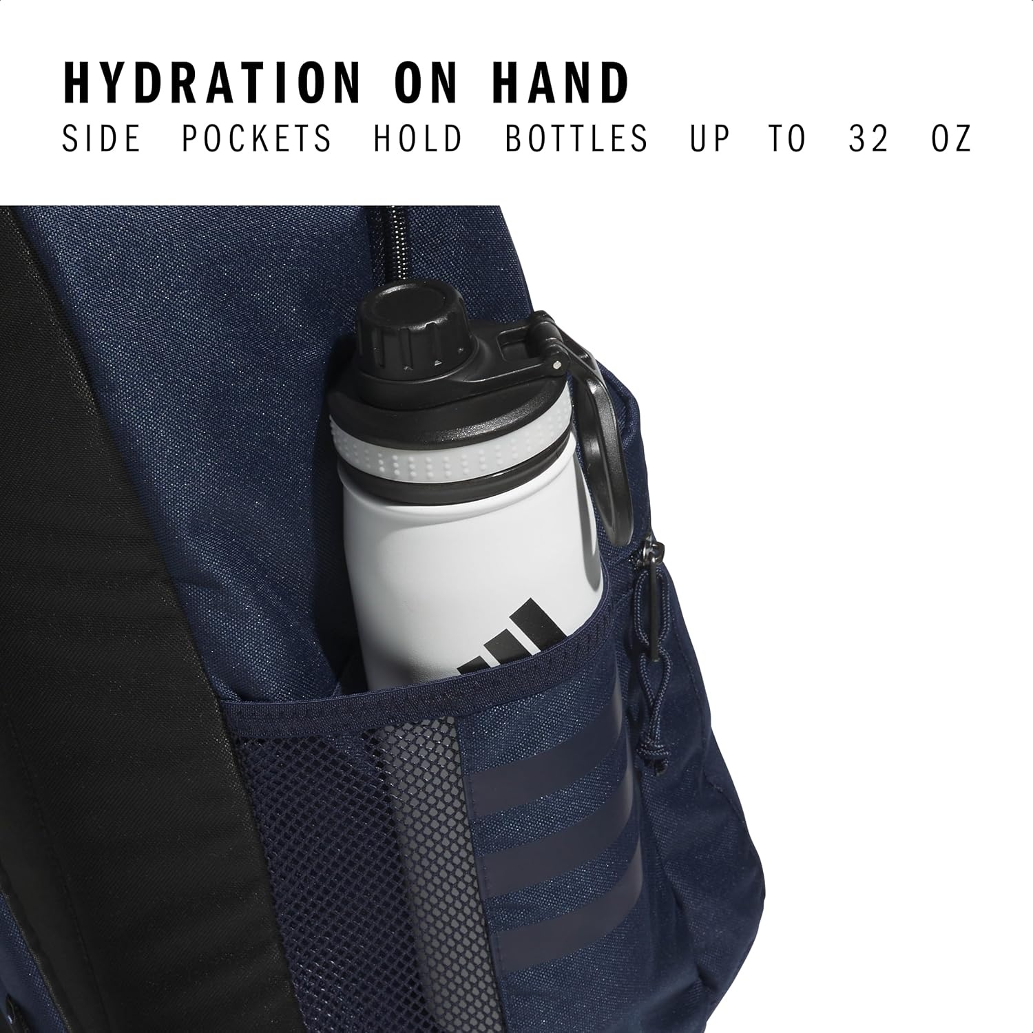 image:imageadidas Classic 3Stripe Backpack for Laptop School and Travel 28LCollegiate NavyWhiteBlack50