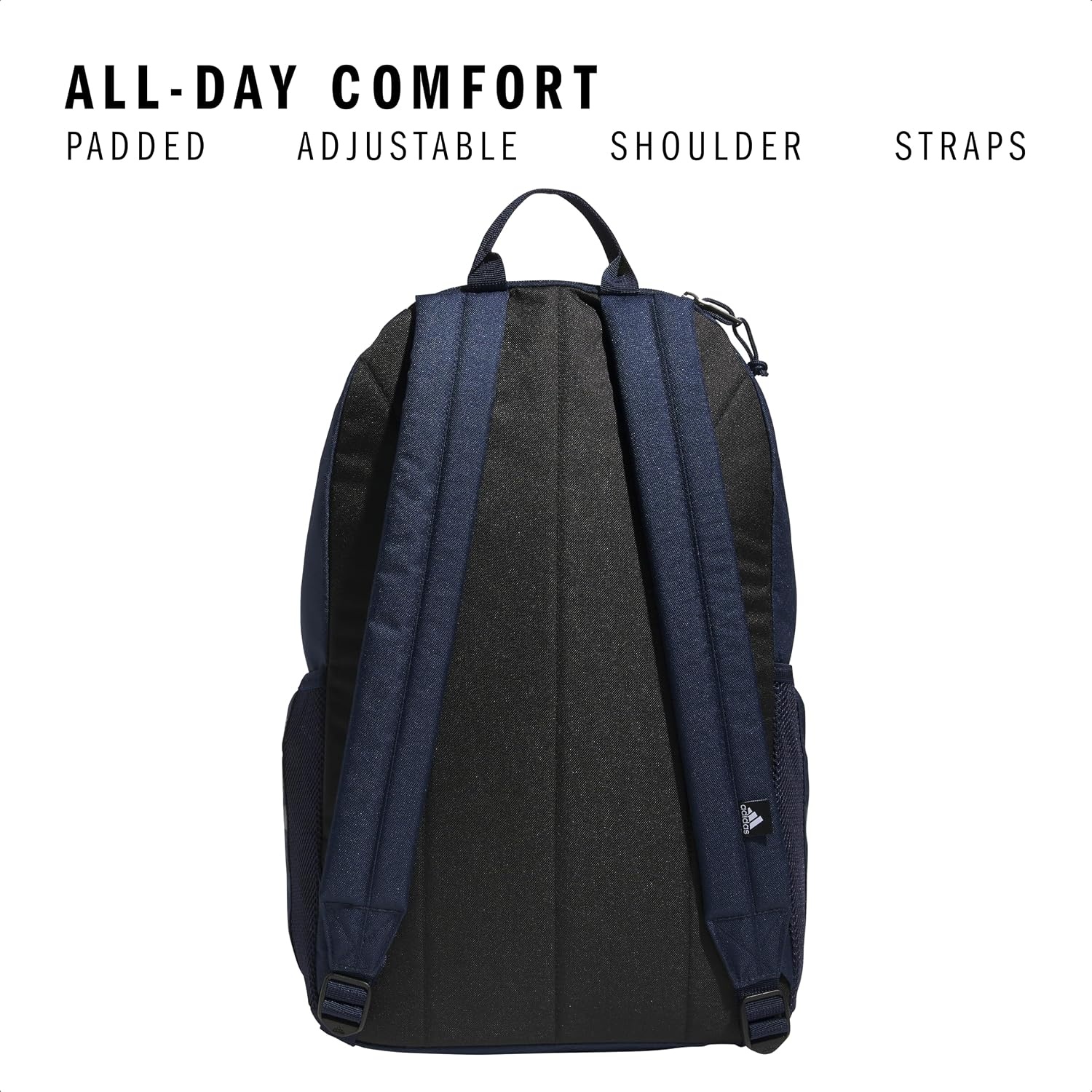 image:imageadidas Classic 3Stripe Backpack for Laptop School and Travel 28LCollegiate NavyWhiteBlack50