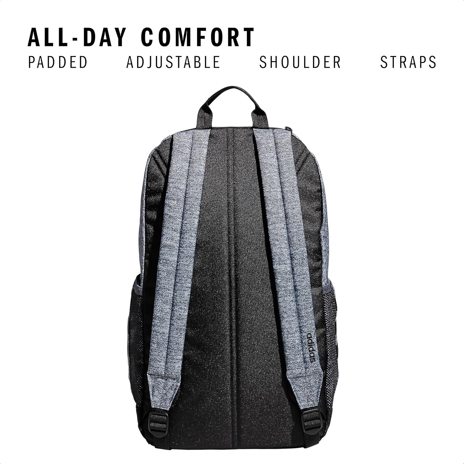 image:imageadidas Classic 3Stripe Backpack for Laptop School and Travel 28LJersey Onix GreyBlack40