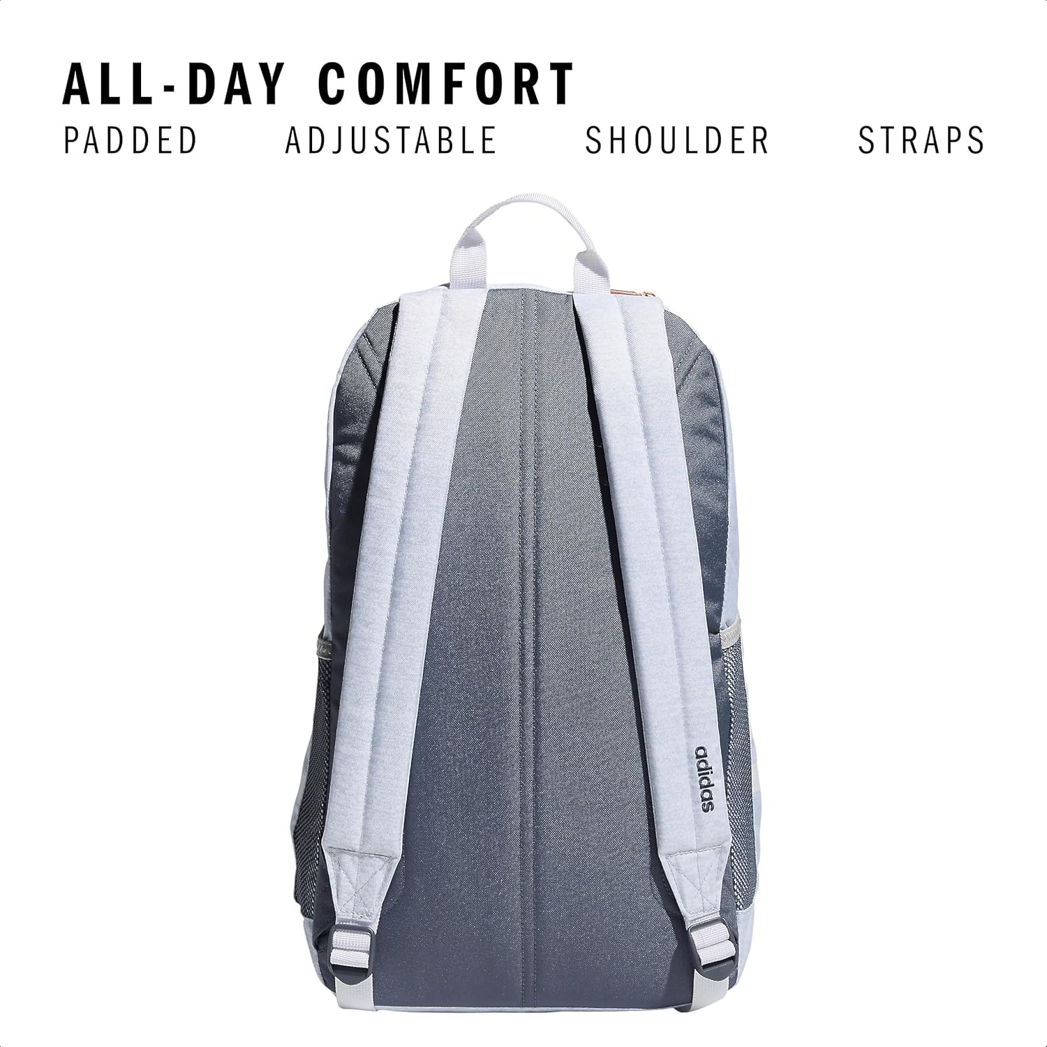 image:imageadidas Classic 3Stripe Backpack for Laptop School and Travel 28LJersey WhiteWhite Rainbow40
