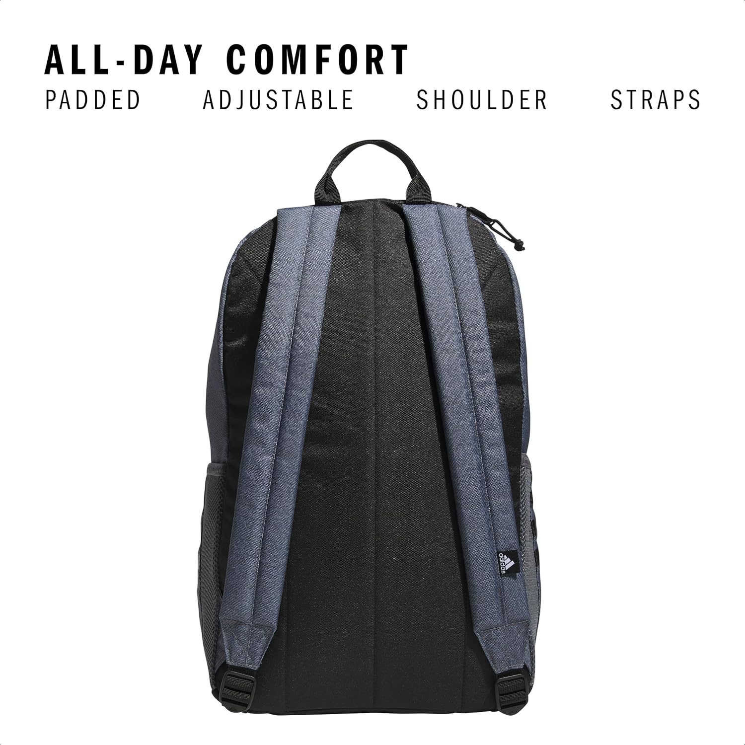 image:imageadidas Classic 3Stripe Backpack for Laptop School and Travel 28LTwill Onix GreyBlack50