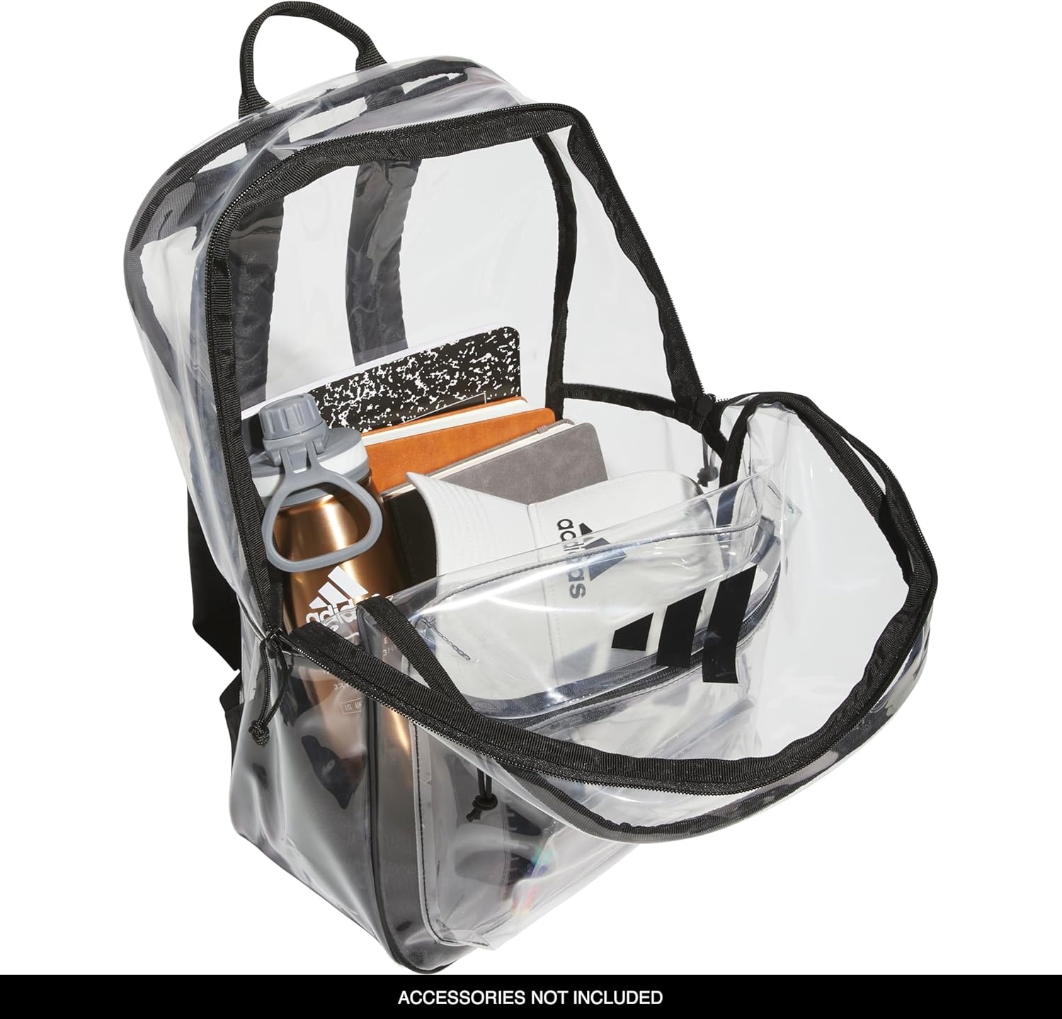 image:imageadidas Clear Backpack SeeThrough Transparent Stadium BagClearBlack20