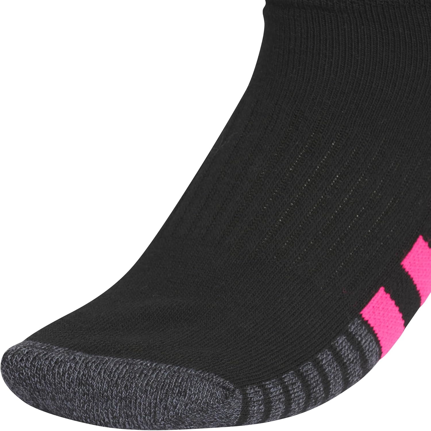 image:imageadidas Cushioned 30 3Pack Low CutBlackOnix GreyShock Pink3