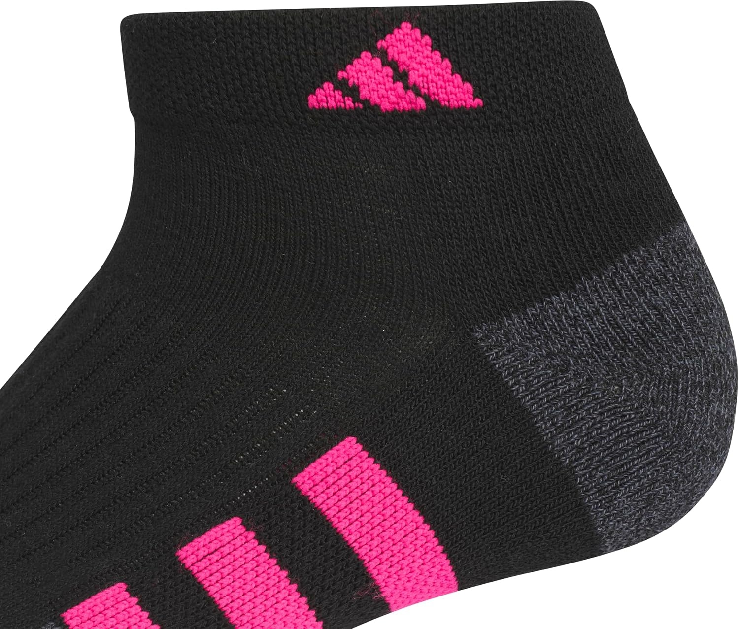 image:imageadidas Cushioned 30 3Pack Low CutBlackOnix GreyShock Pink3