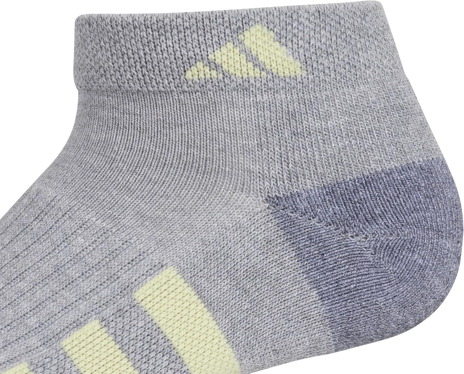 image:imageadidas Cushioned 30 3Pack Low CutCool Light HeatherPowder YellowViolet Tone Purple3