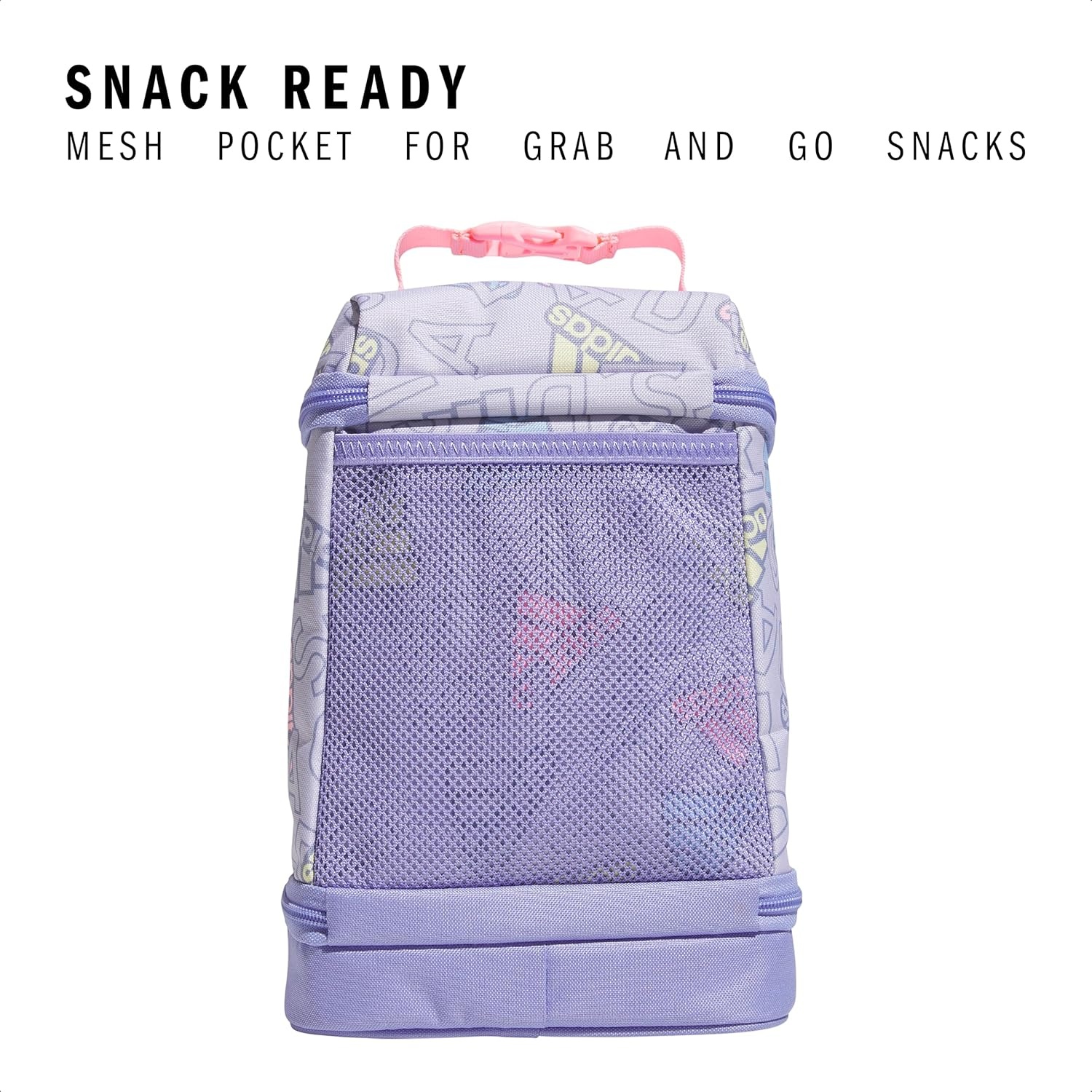 image:imageadidas Excel Lunch Bag Insulated Cooler Lunchbox 6LAdi Comp Silver VioletLight PurplePink Spark