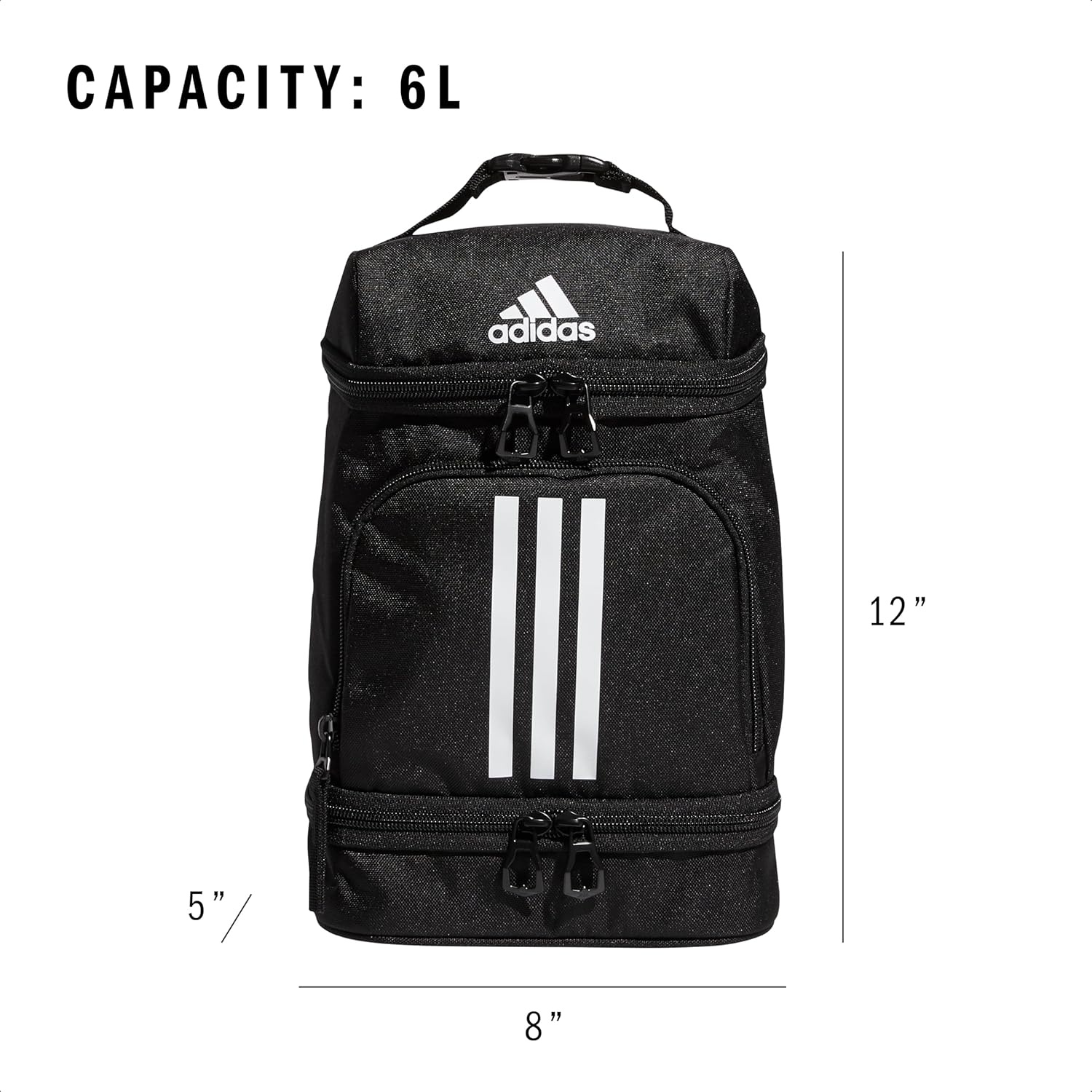 image:imageadidas Excel Lunch Bag Insulated Cooler Lunchbox 6LBlackWhite