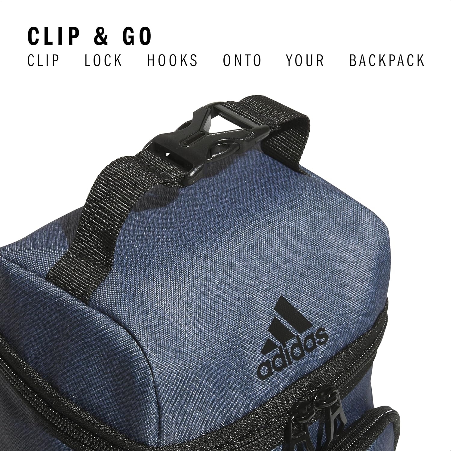 image:imageadidas Excel Lunch Bag Insulated Cooler Lunchbox 6LTwill Onix GreyBlack