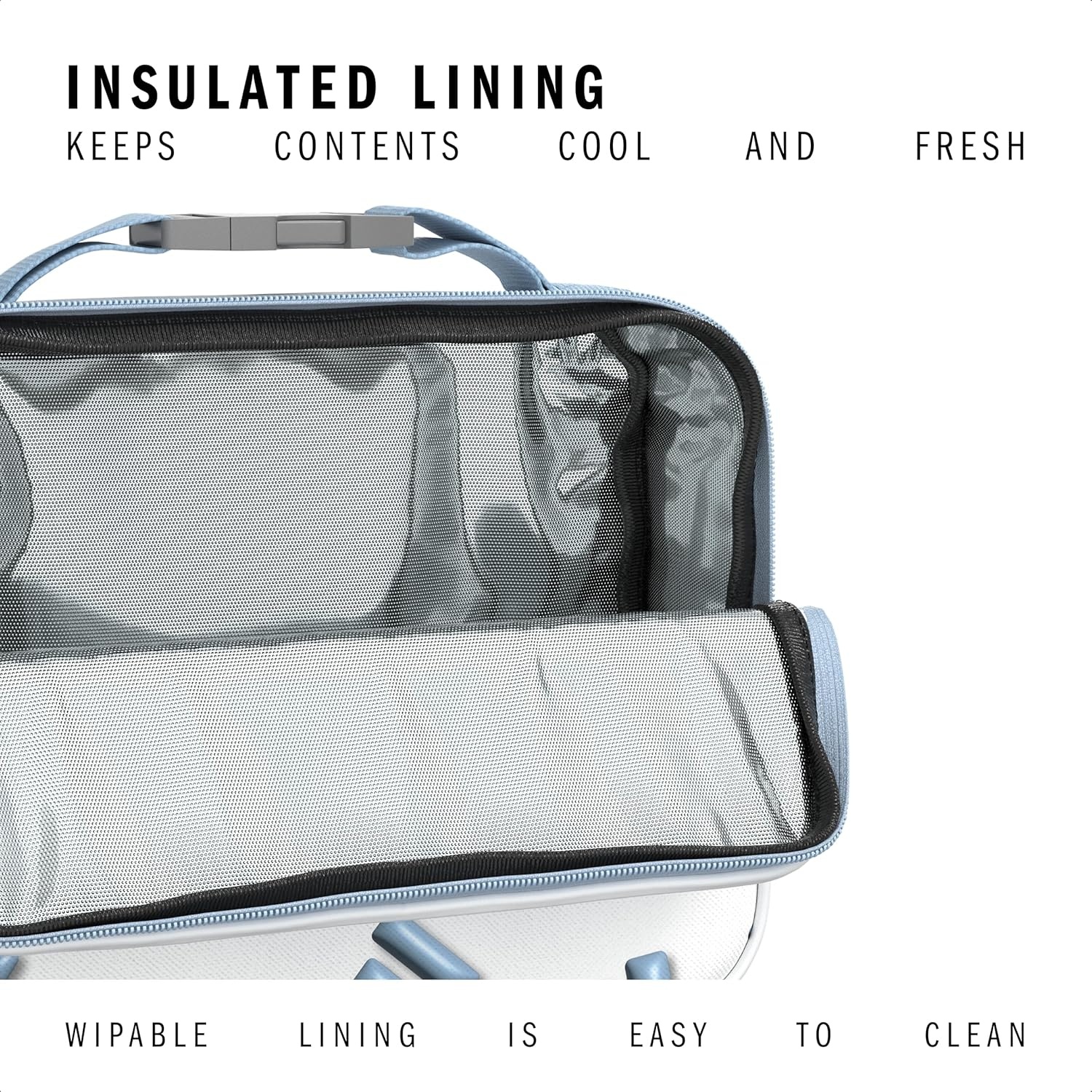 image:imageadidas Foundation Insulated Lunch Bag for men and women3d Aop WhiteClear Sky BlueSemi Flash Aqua Blue