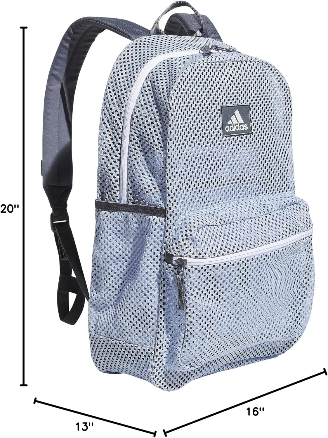 image:imageadidas Hermosa Mesh SeeThrough Backpack Festival Concert Stadium Beach Bag 29LBlue DawnOnix Grey2