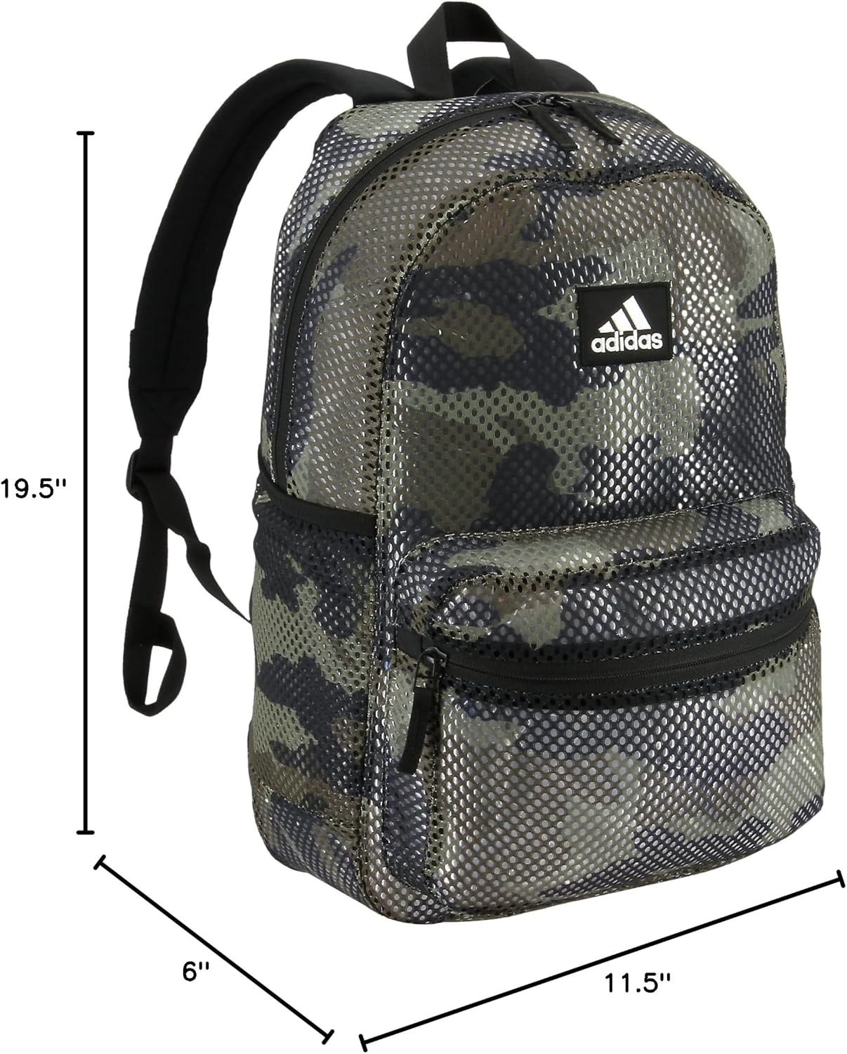 image:imageadidas Hermosa Mesh SeeThrough Backpack Festival Concert Stadium Beach Bag 29LCore Camo Legacy Green2