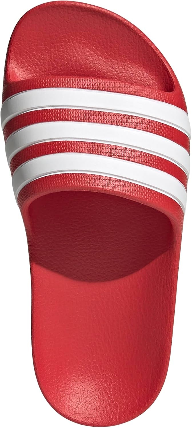 image:imageadidas Kids Adilette Aqua Slide SandalsBetter ScarletWhiteBetter Scarlet