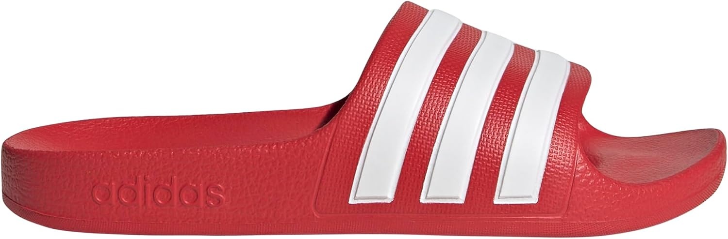 image:imageadidas Kids Adilette Aqua Slide SandalsBetter ScarletWhiteBetter Scarlet