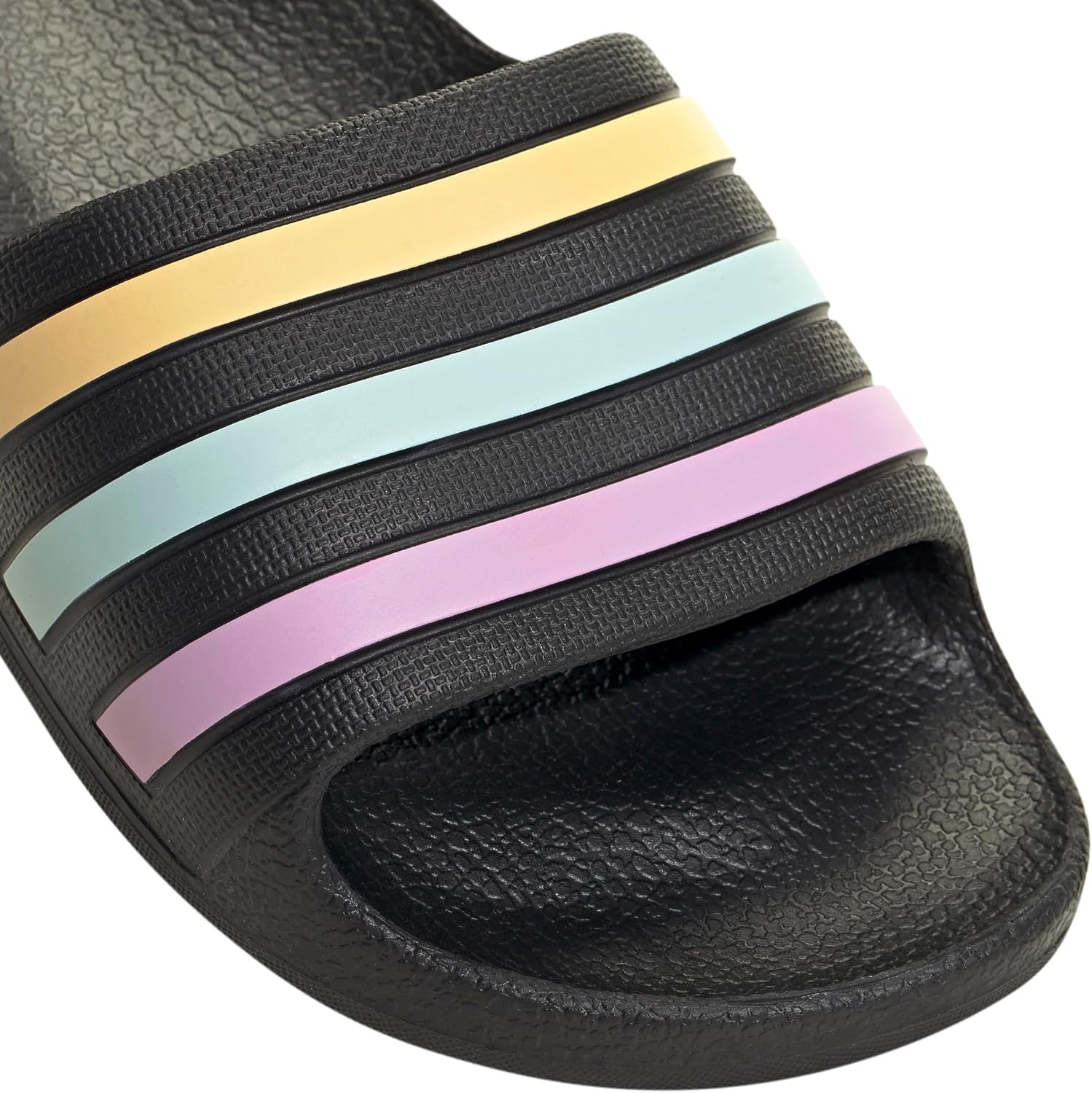 image:imageadidas Kids Adilette Aqua Slide SandalsBlackOrange TintHalo Mint