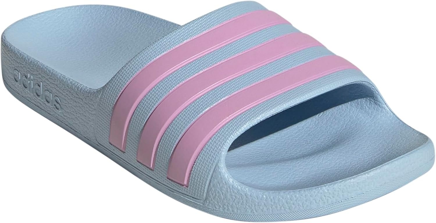 image:imageadidas Kids Adilette Aqua Slide SandalsBlueBliss LilacBlue