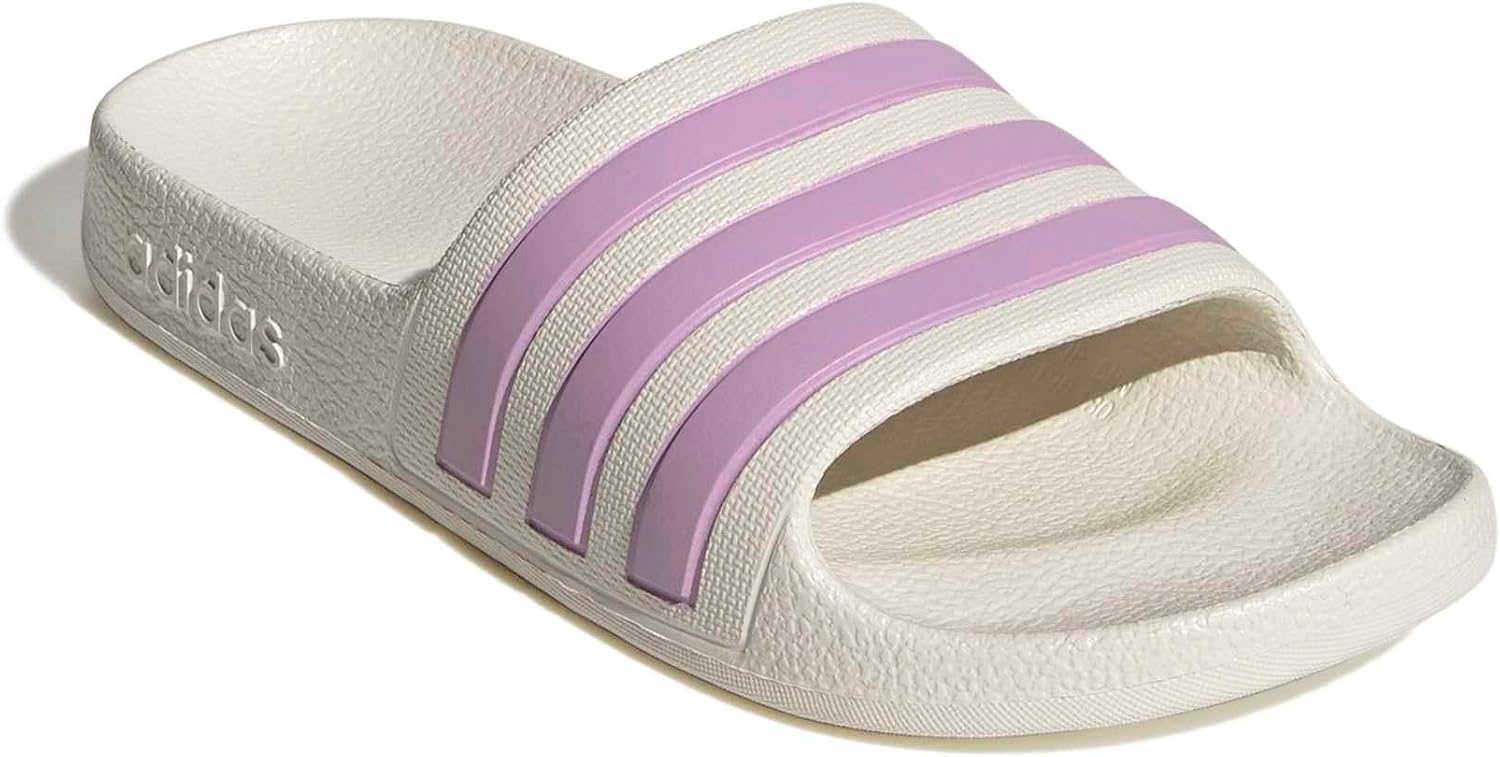 image:imageadidas Kids Adilette Aqua Slide SandalsOff WhiteBliss LilacOff White