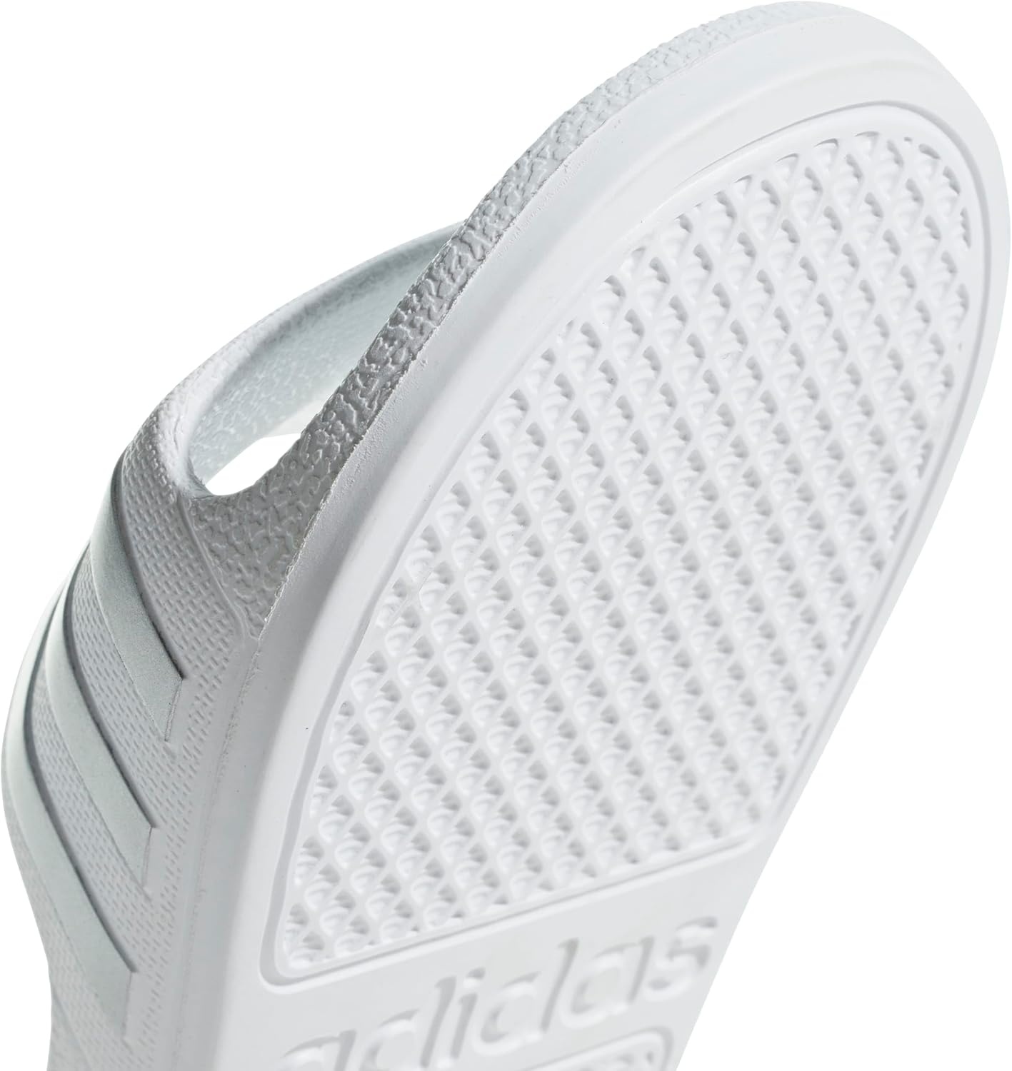 image:imageadidas Kids Adilette Aqua Slide SandalsWhiteSilver MetallicWhite