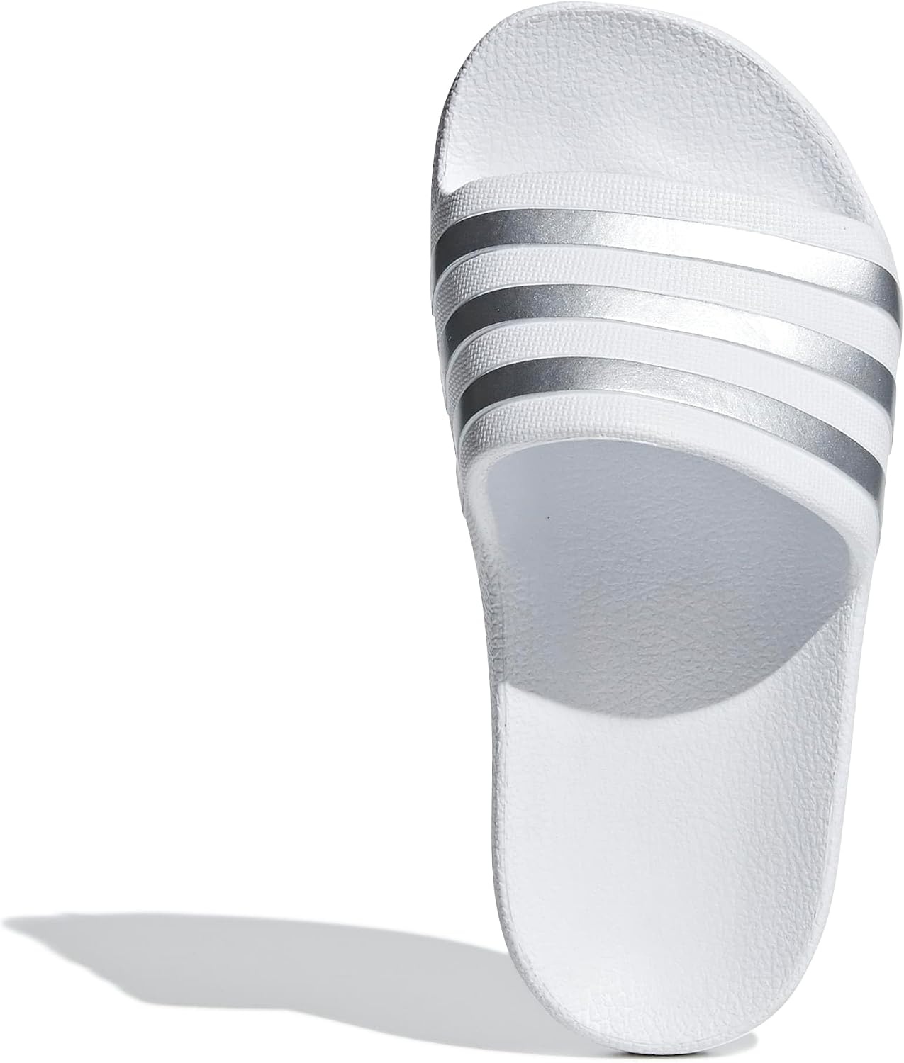 image:imageadidas Kids Adilette Aqua Slide SandalsWhiteSilver MetallicWhite