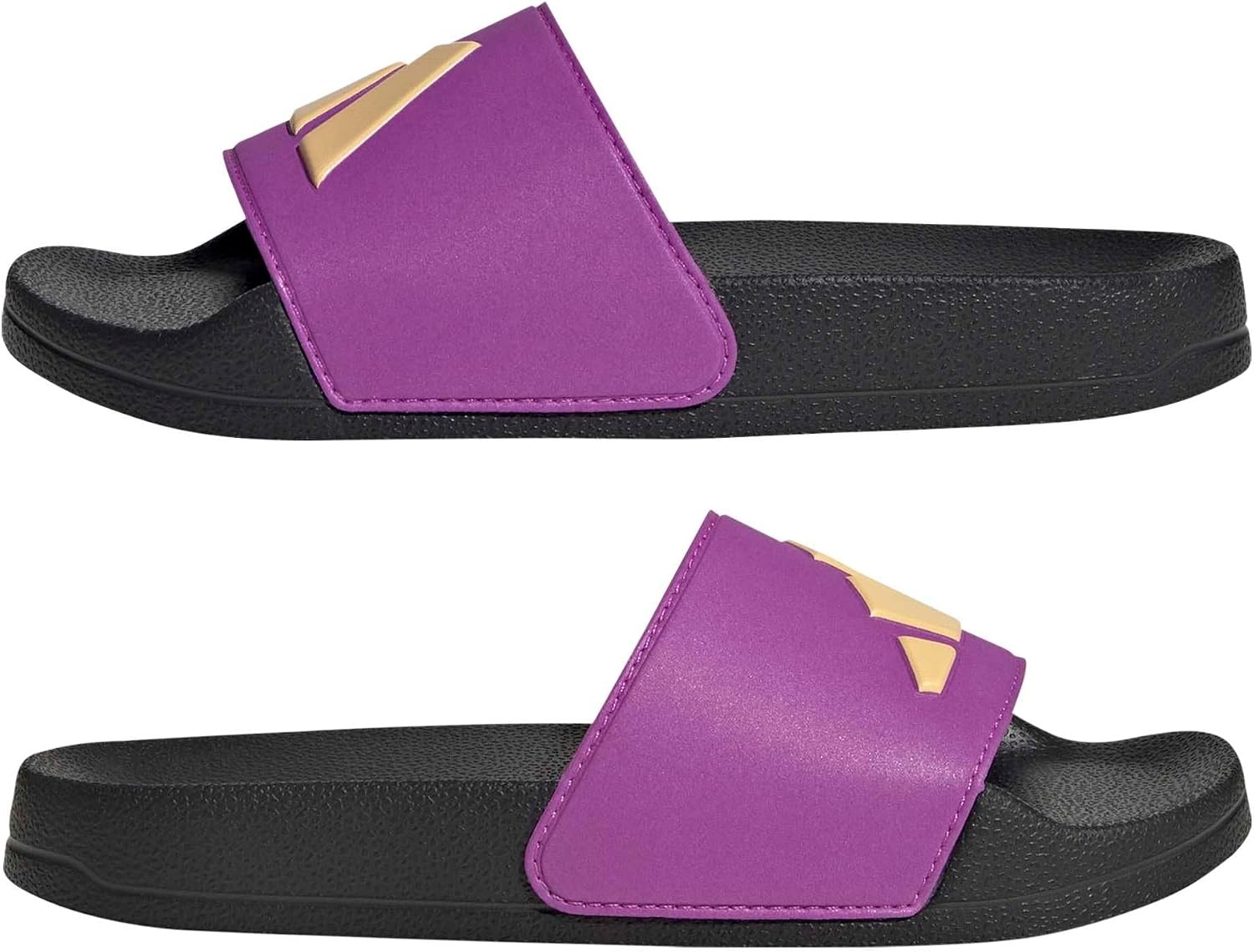 image:imageadidas Kids Adilette Shower Logo KBlackPurple Burst